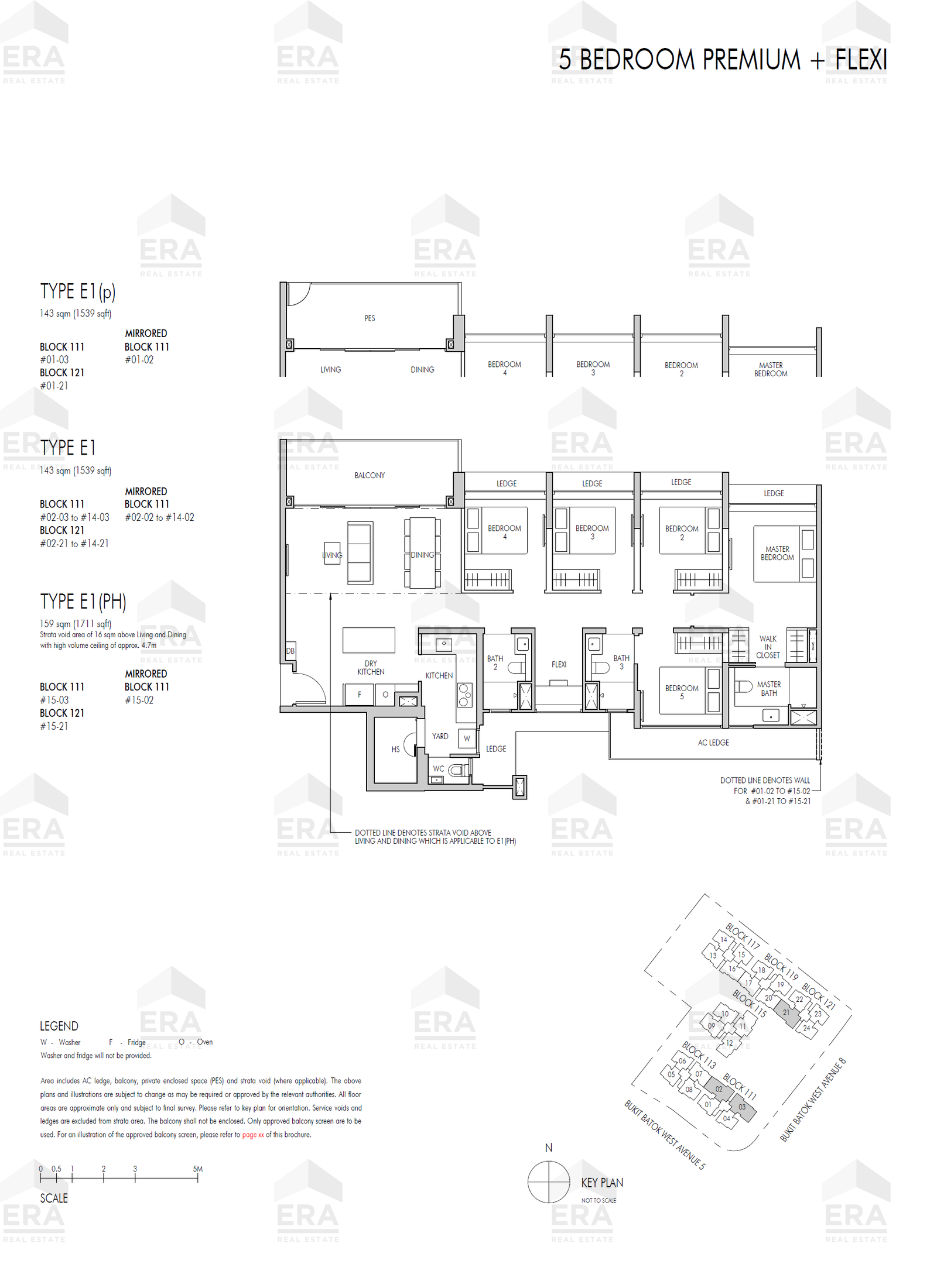 E1(p) · 1,539 sqft floor plan