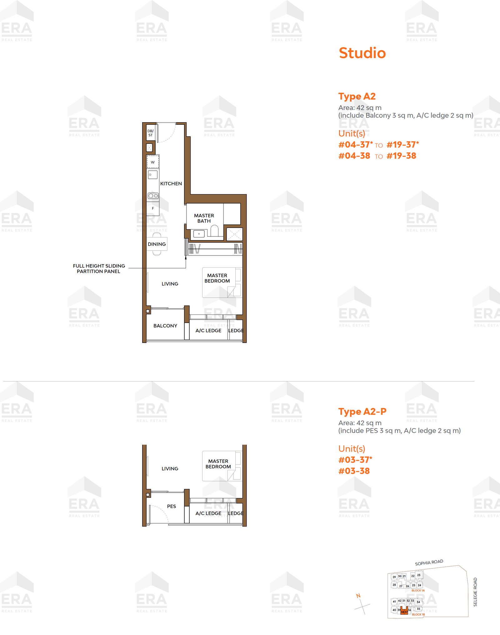 A2 · 452 sqft floor plan