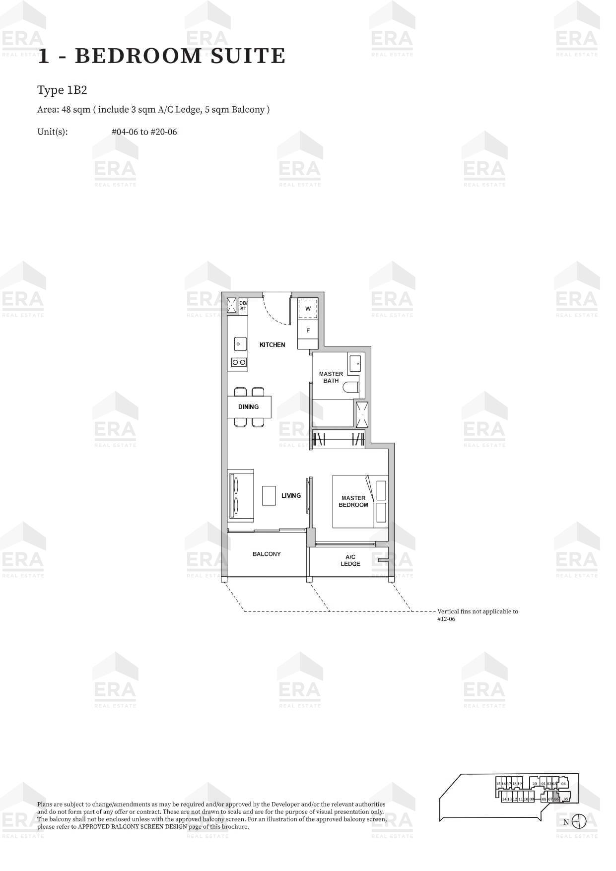 1B2 · 517 sqft floor plan