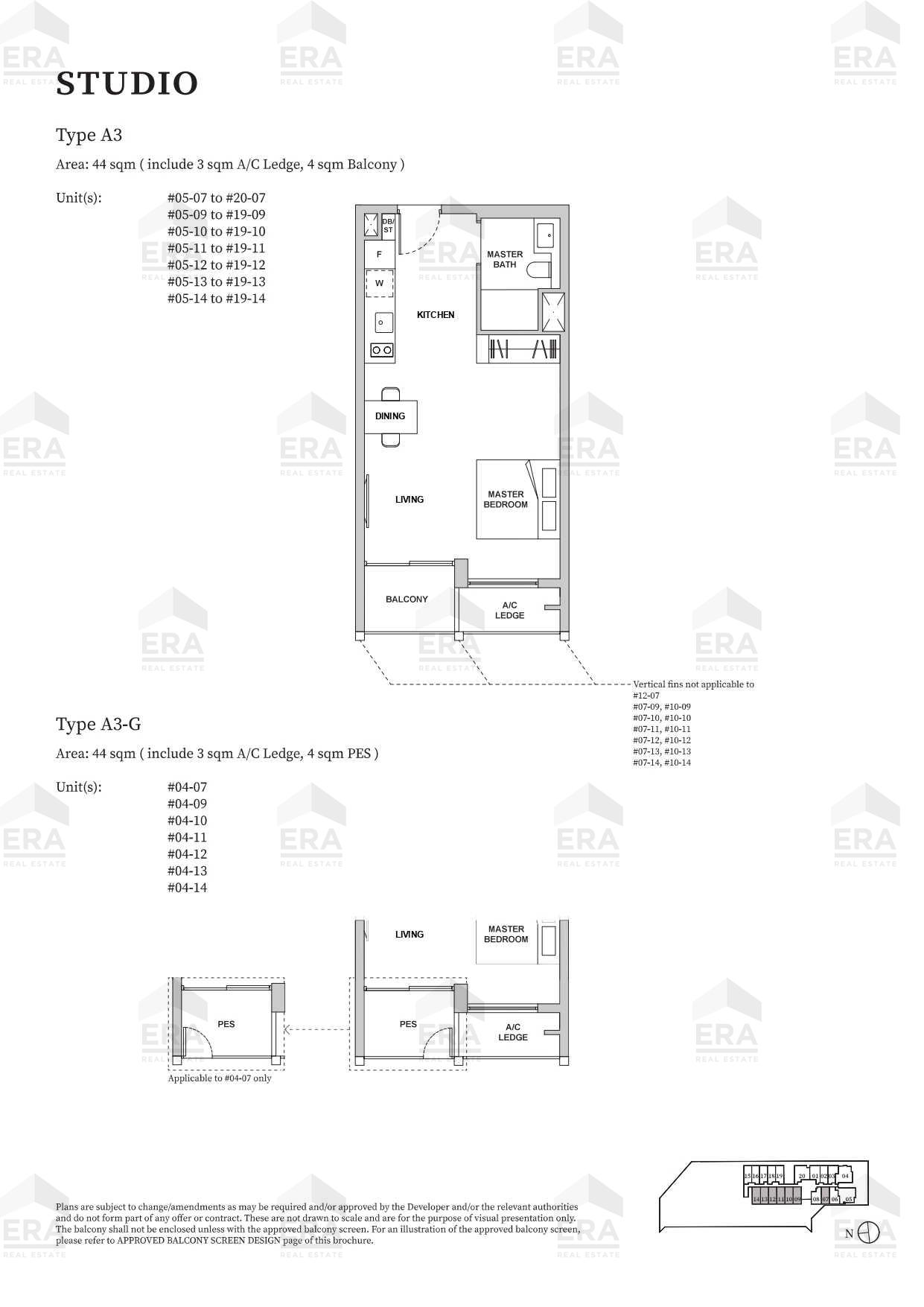 A3 · 474 sqft floor plan