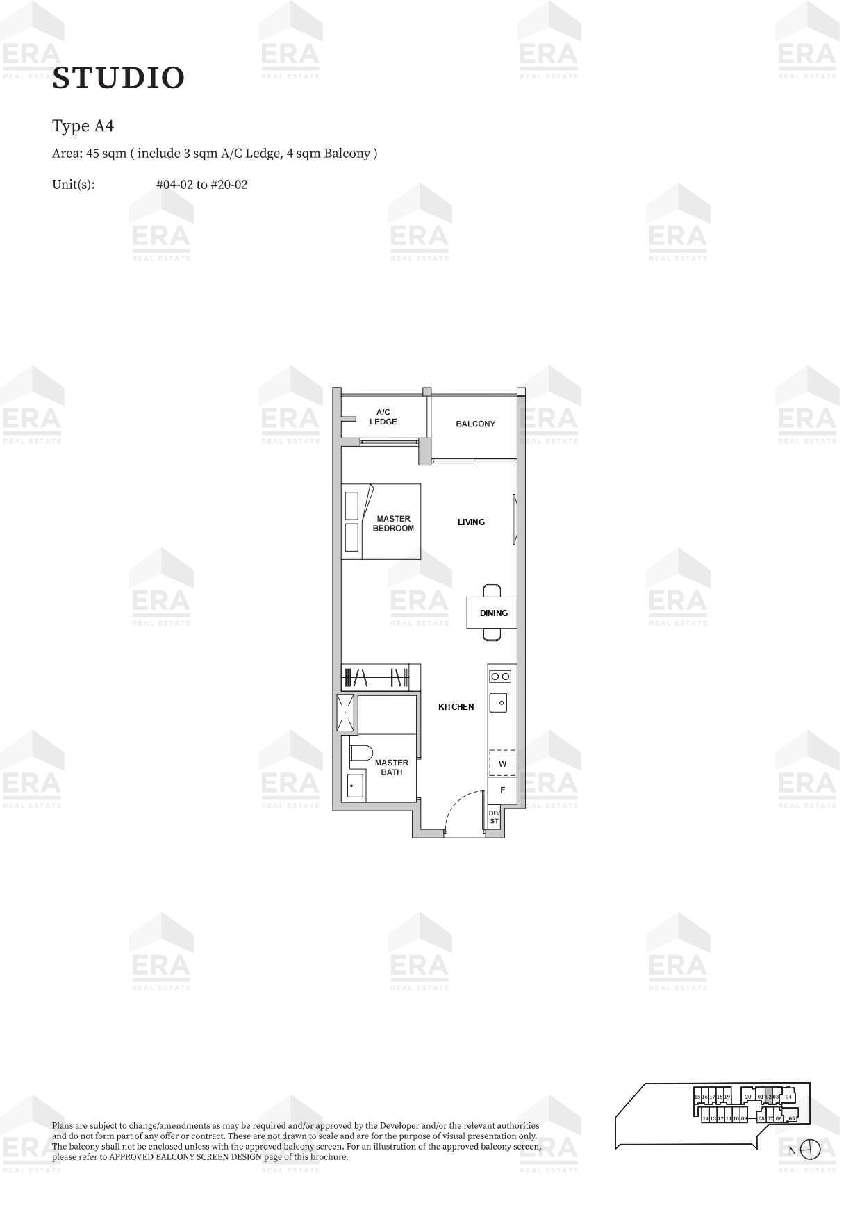 A4 · 484 sqft floor plan