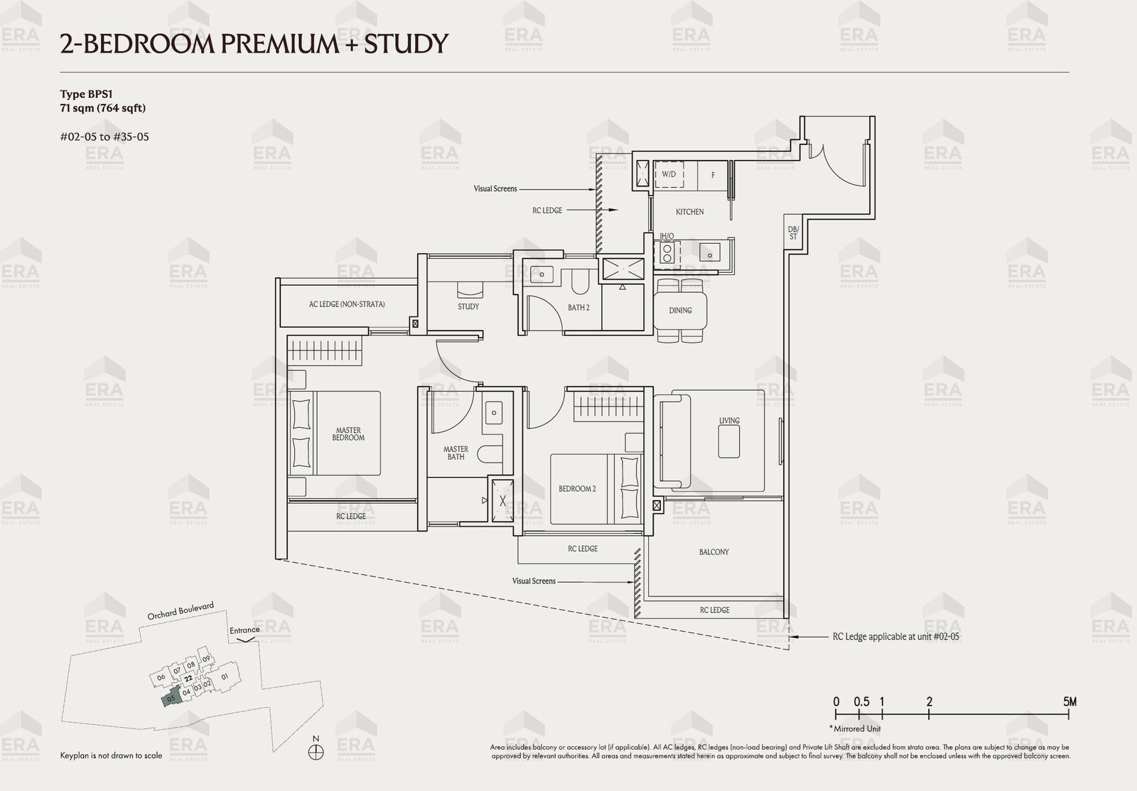BPS1 · 764 sqft floor plan