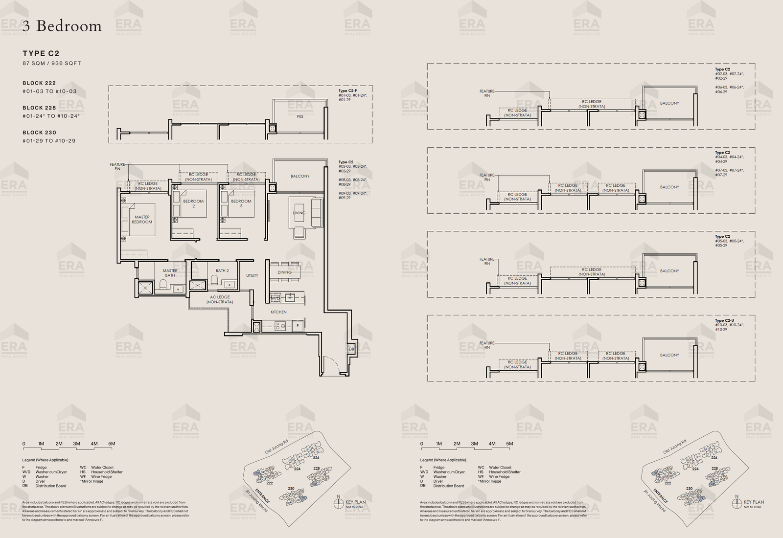 C2-P · 936 sqft floor plan