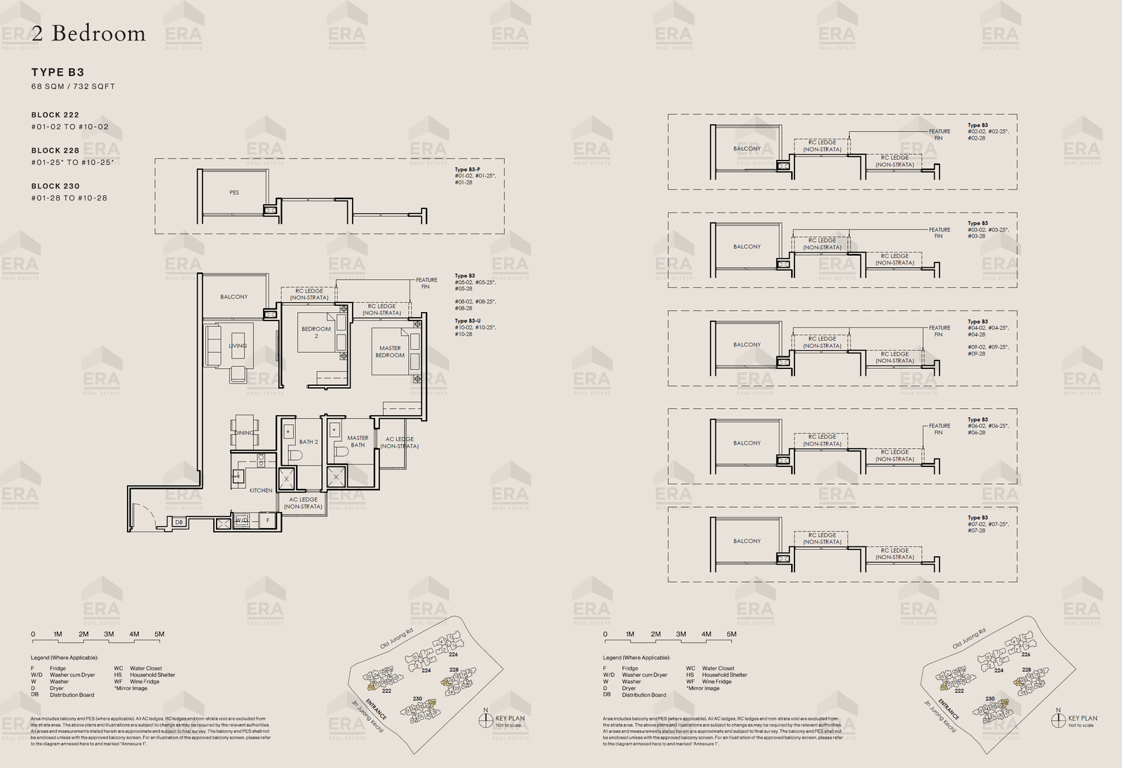 B3-U · 732 sqft floor plan