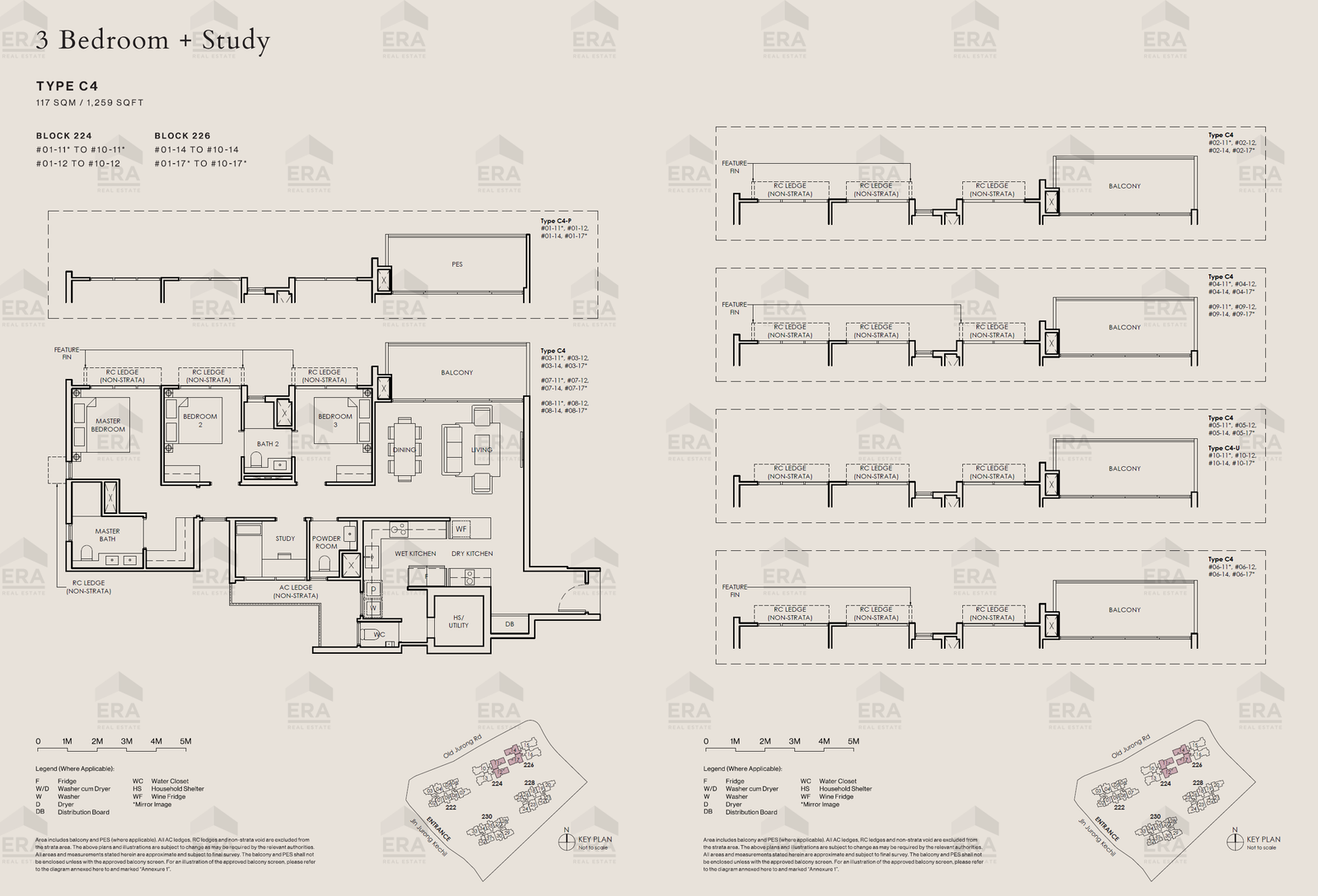 C4-P · 1,259 sqft floor plan