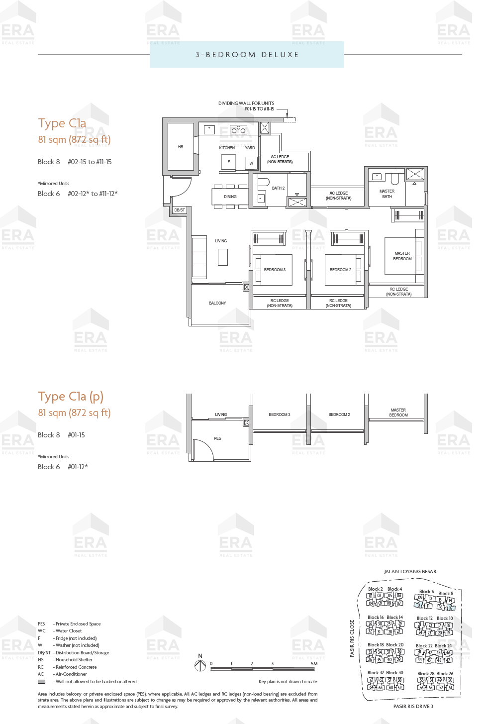 C1a · 872 sqft floor plan