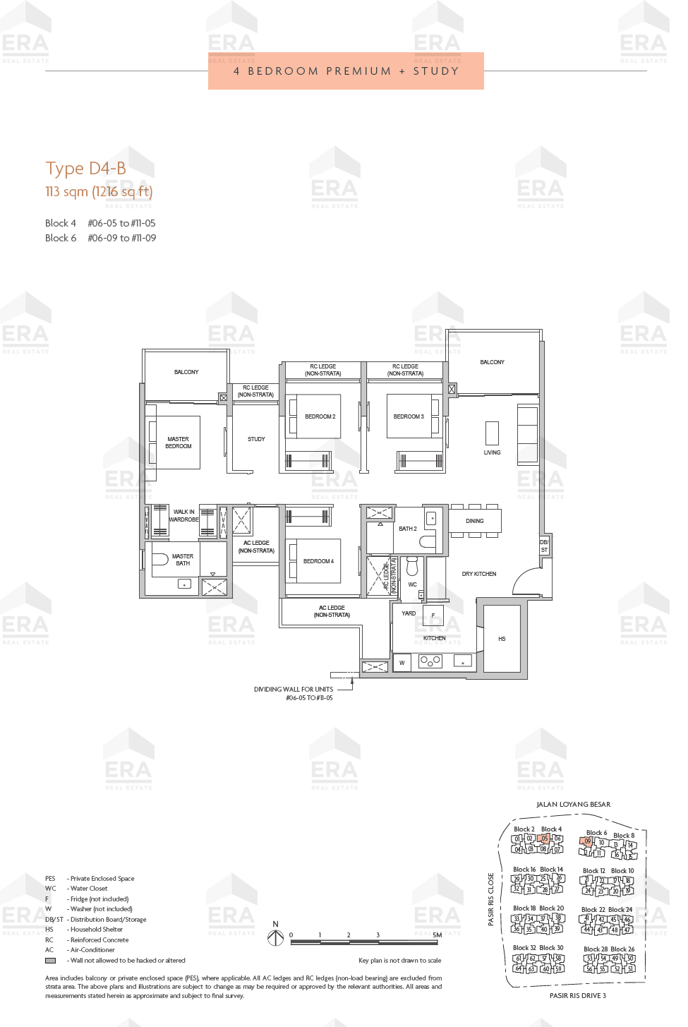 D4-B · 1,216 sqft floor plan