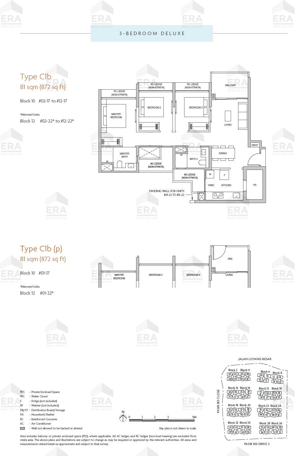 C1b · 872 sqft floor plan