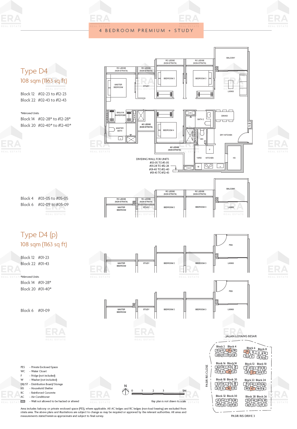 D4(p) · 1,163 sqft floor plan
