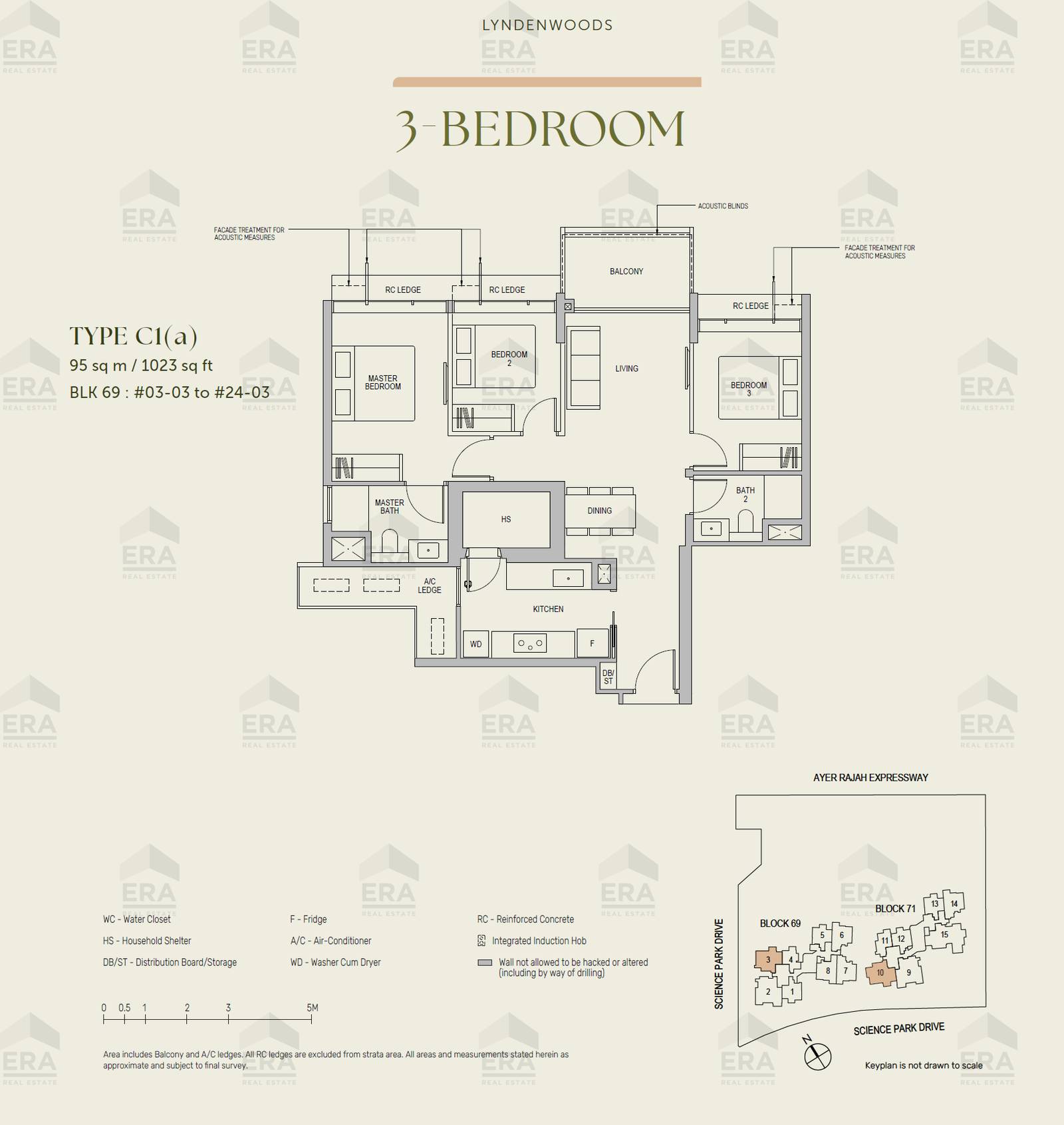 C1(a) · 1,023 sqft floor plan