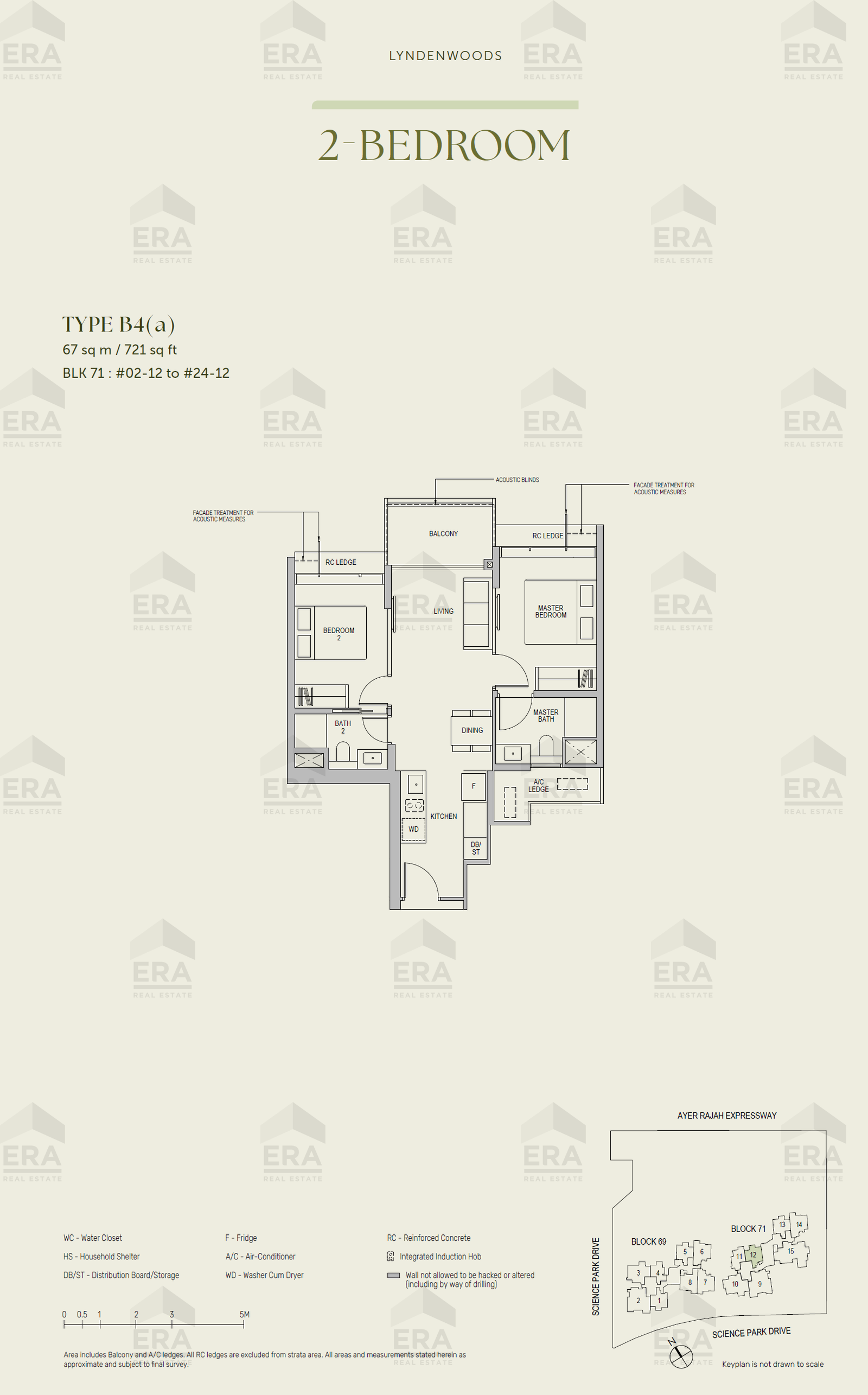B4(a) · 721 sqft floor plan