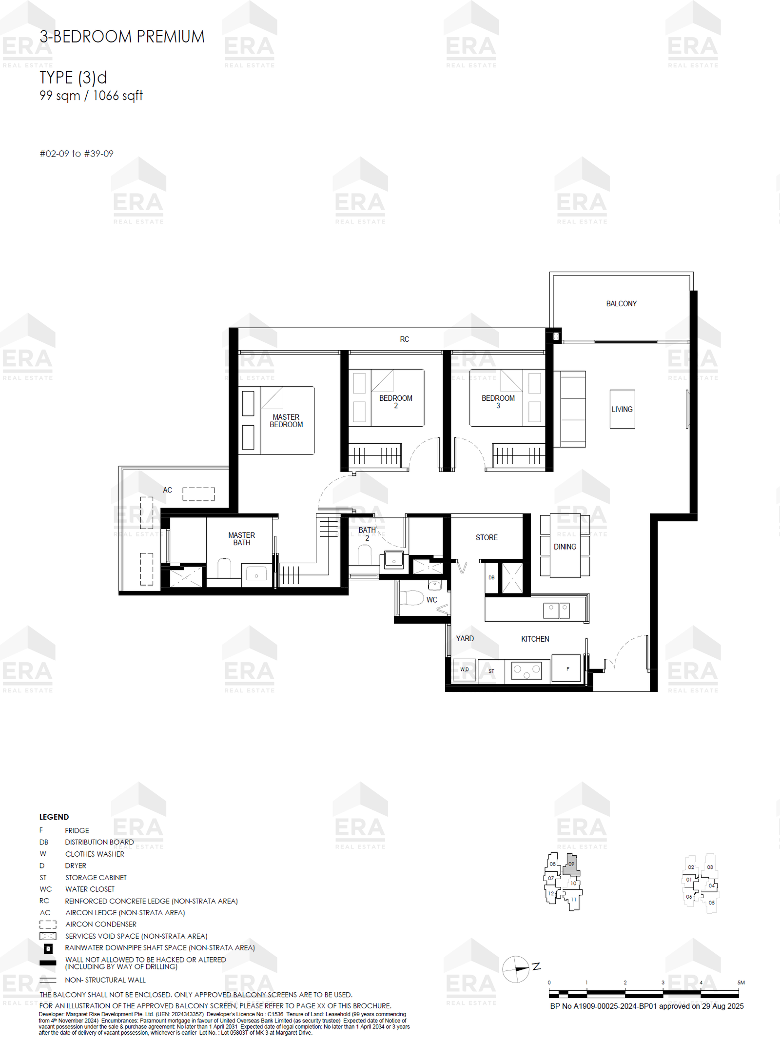 (3)d · 1,066 sqft floor plan