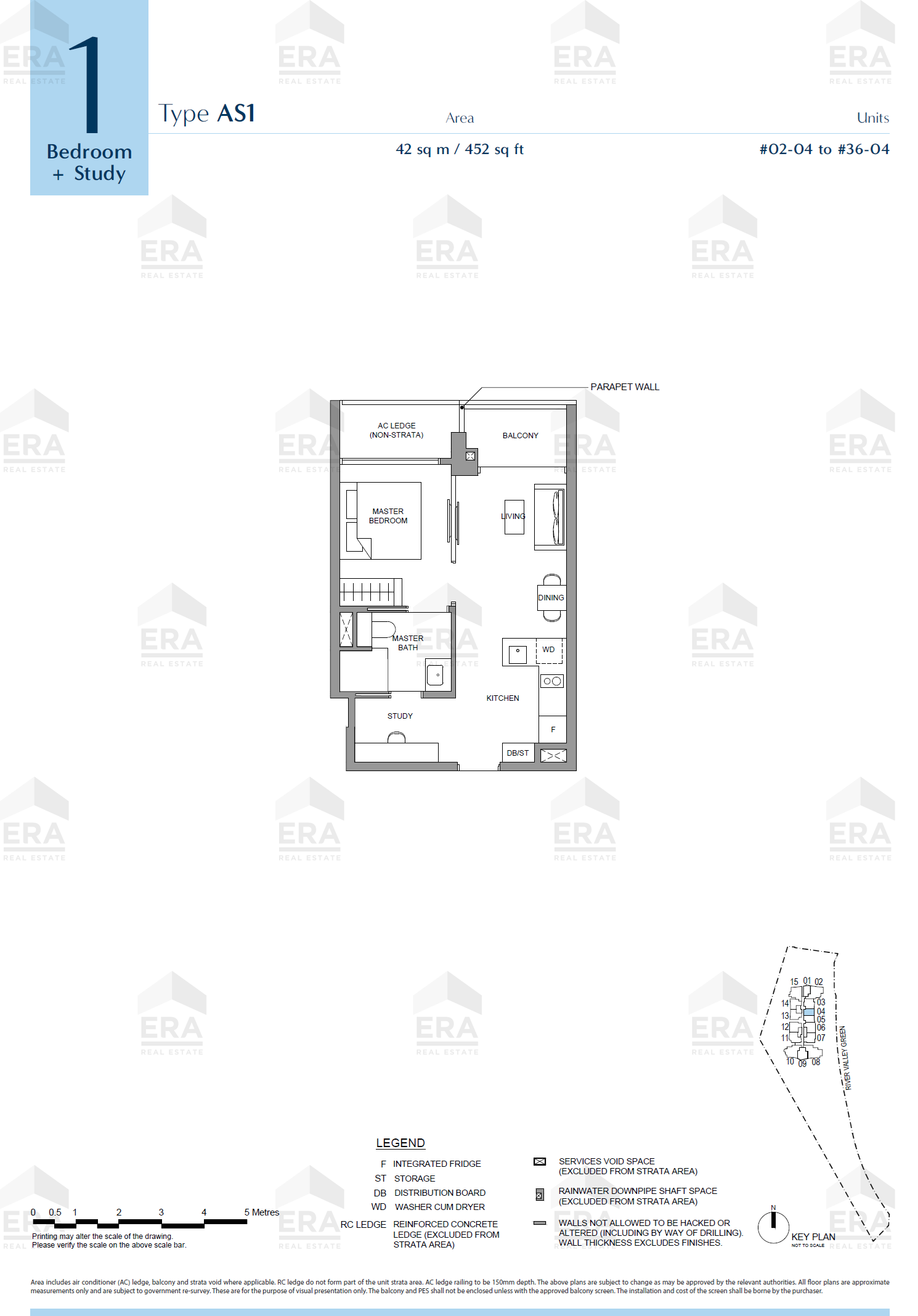 AS1 · 452 sqft floor plan