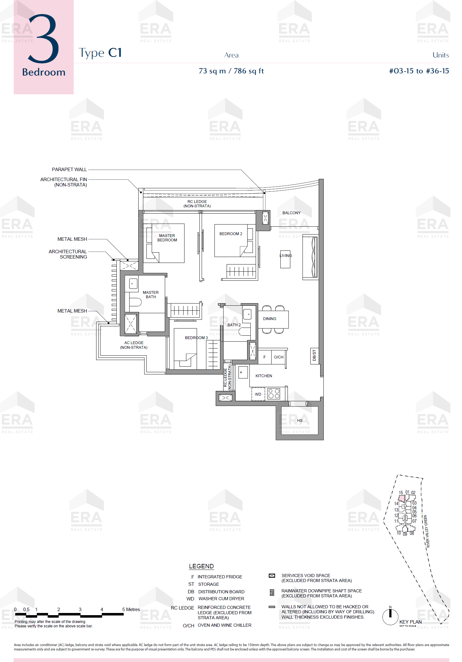 C1 · 786 sqft floor plan