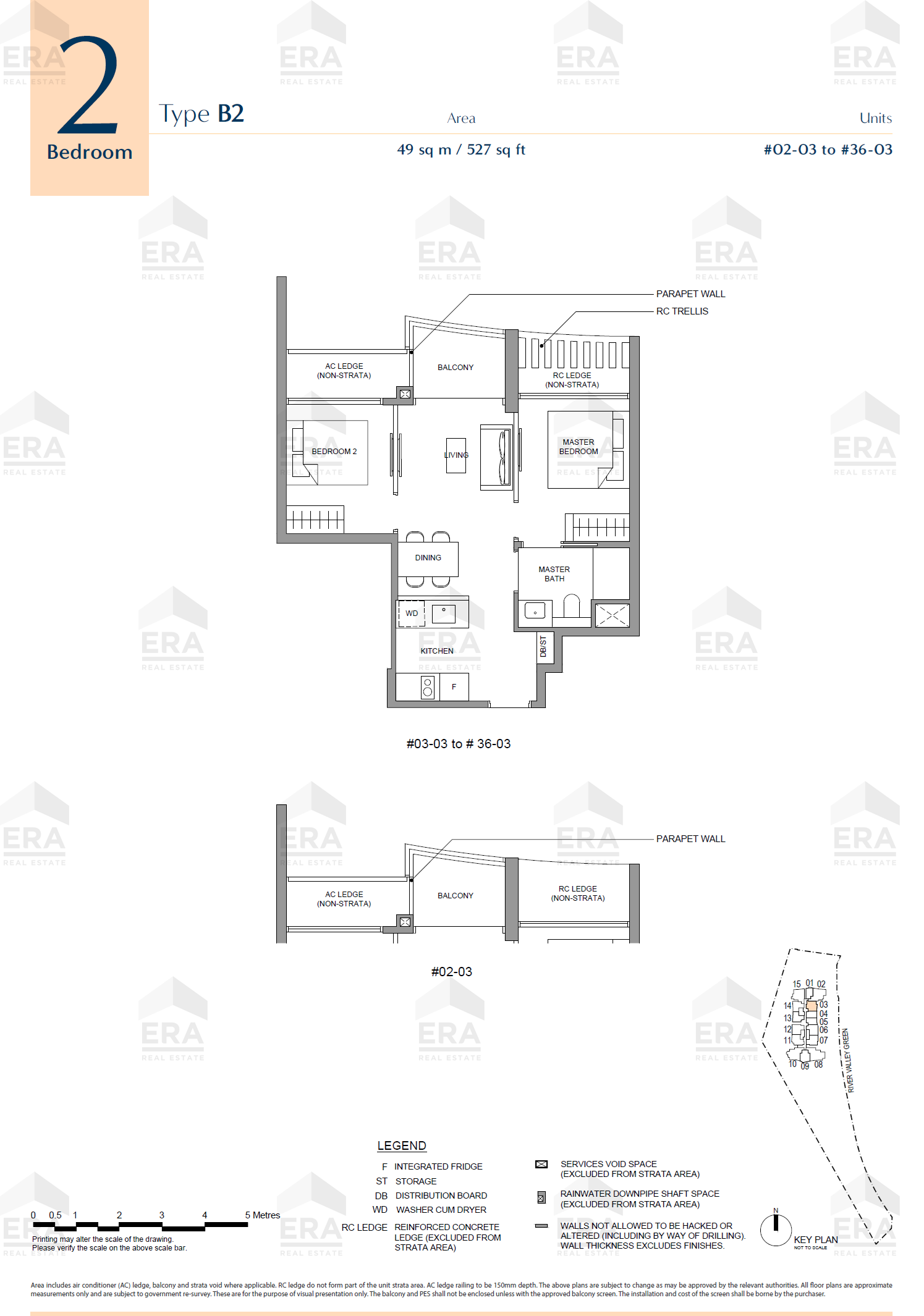 B2 · 527 sqft floor plan
