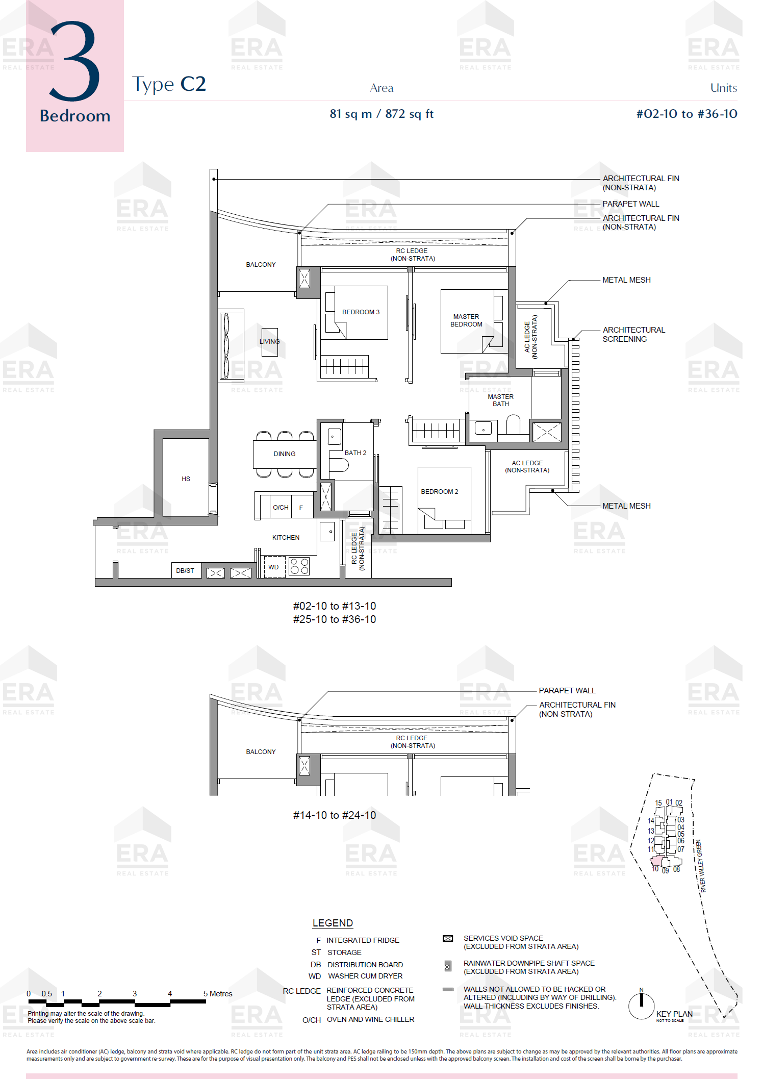 C2 · 872 sqft floor plan