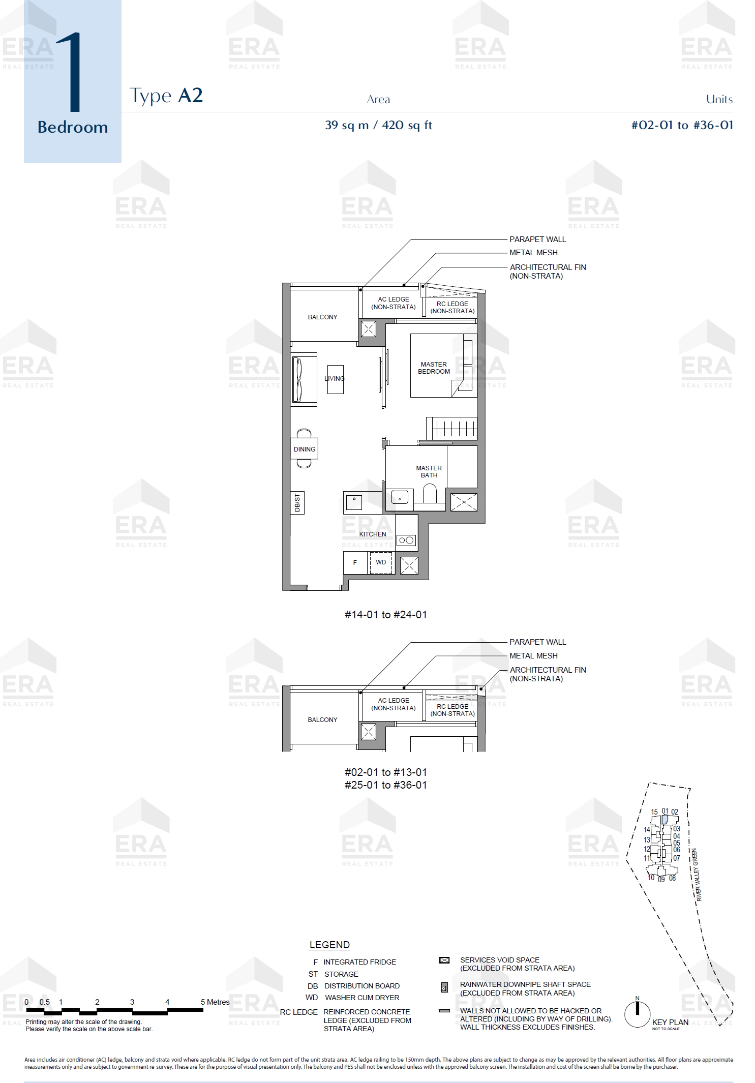 A2 · 420 sqft floor plan