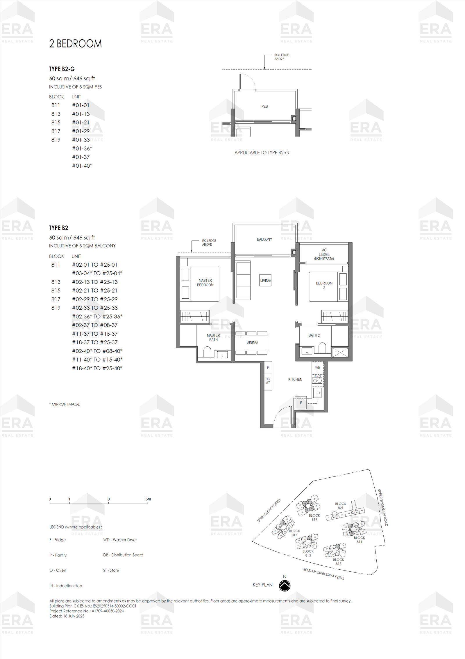 B2 · 646 sqft floor plan