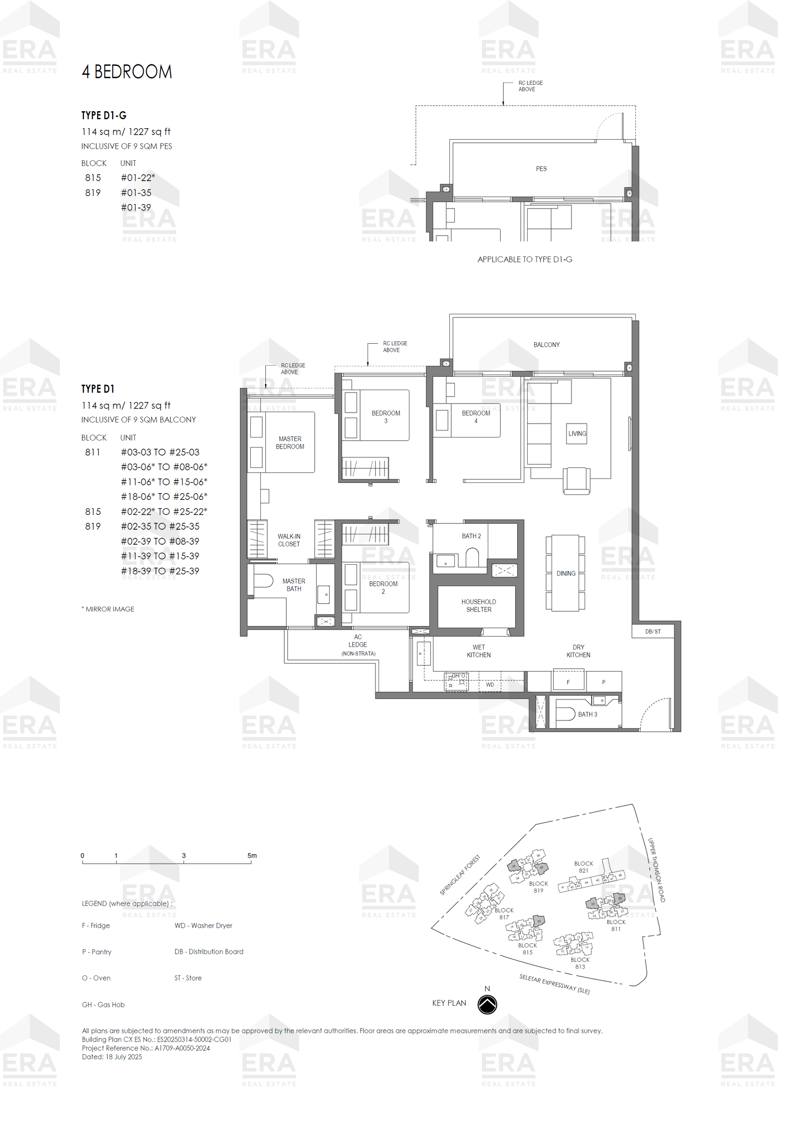 D1 · 1,227 sqft floor plan
