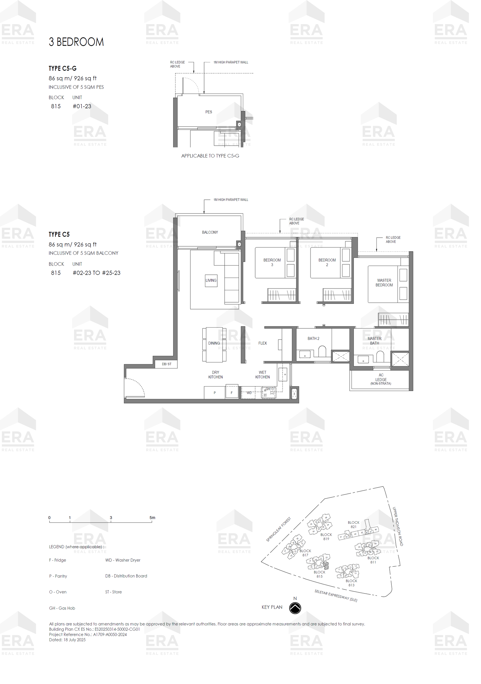 C5-G · 926 sqft floor plan