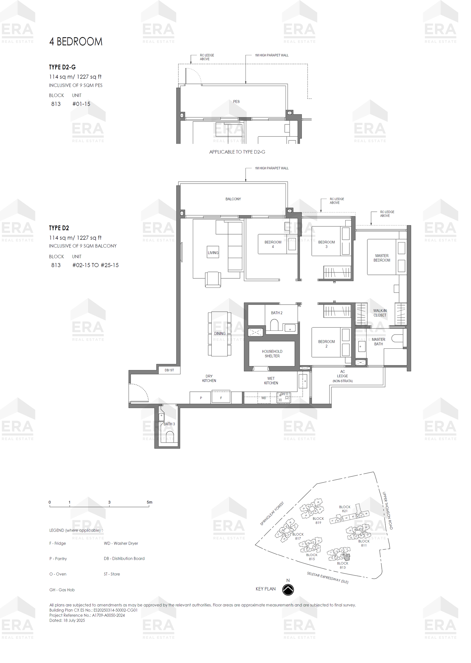 D2 · 1,227 sqft floor plan
