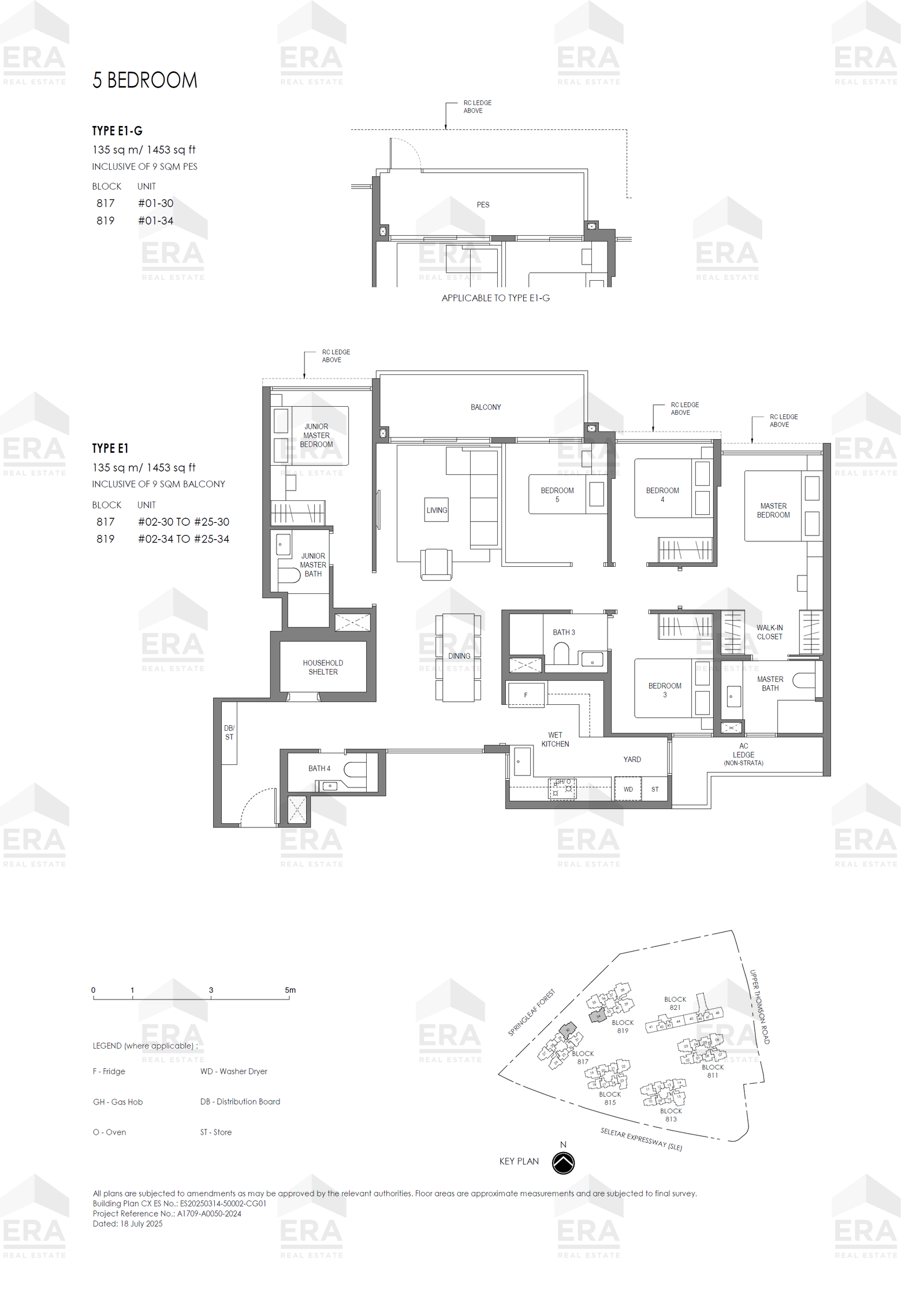 E1 · 1,453 sqft floor plan