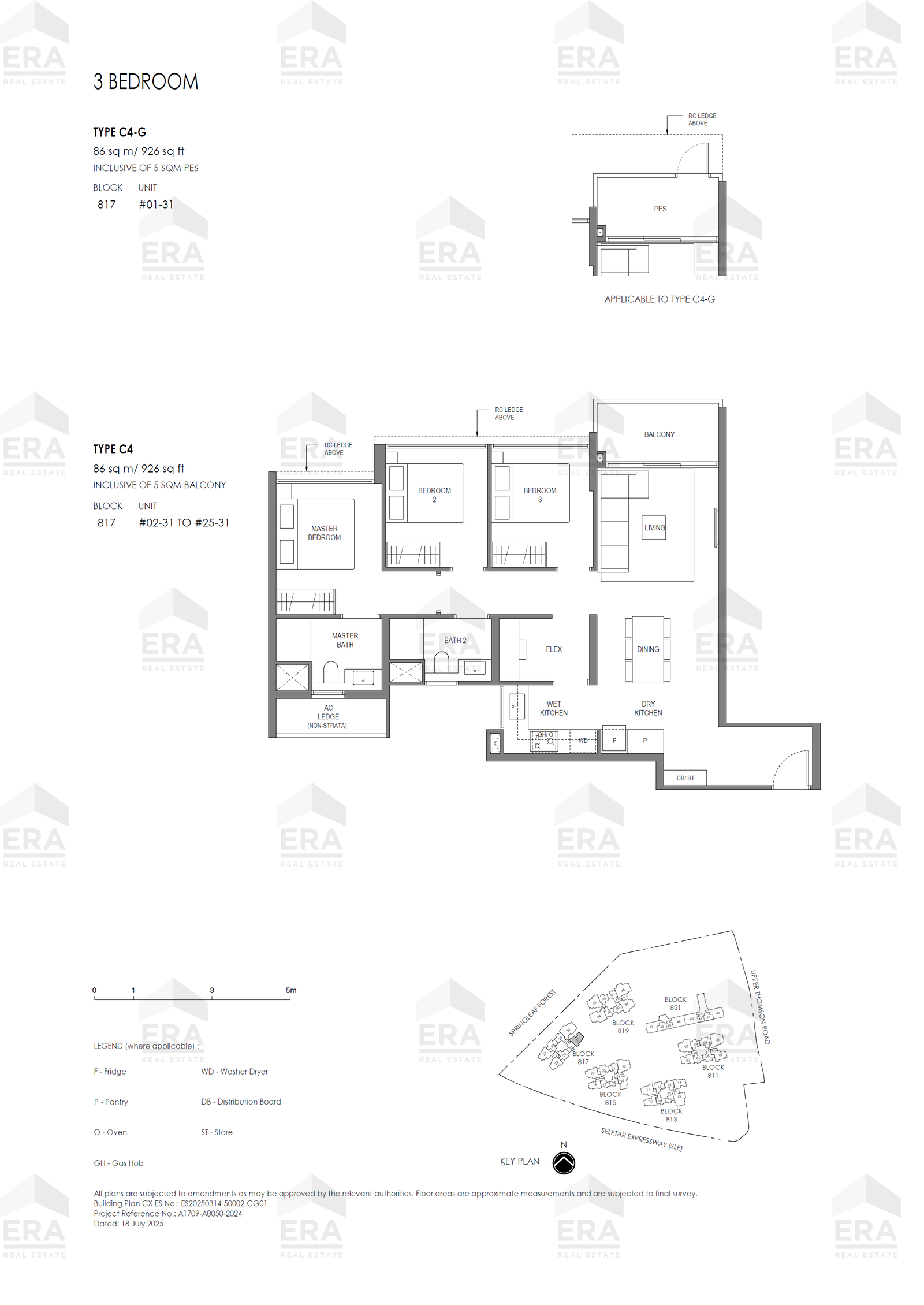 C4 · 926 sqft floor plan