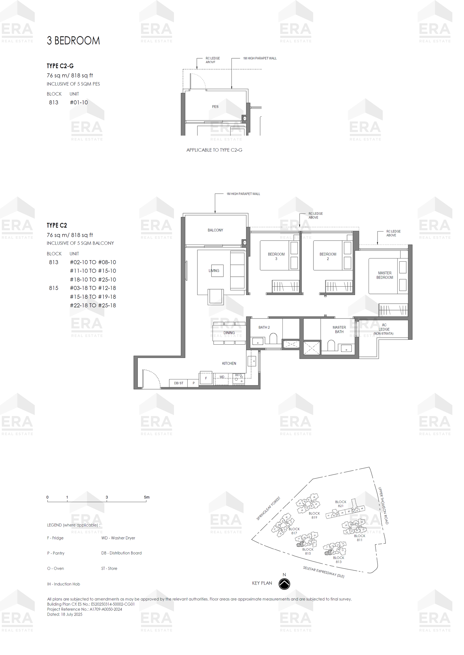 C2 · 818 sqft floor plan