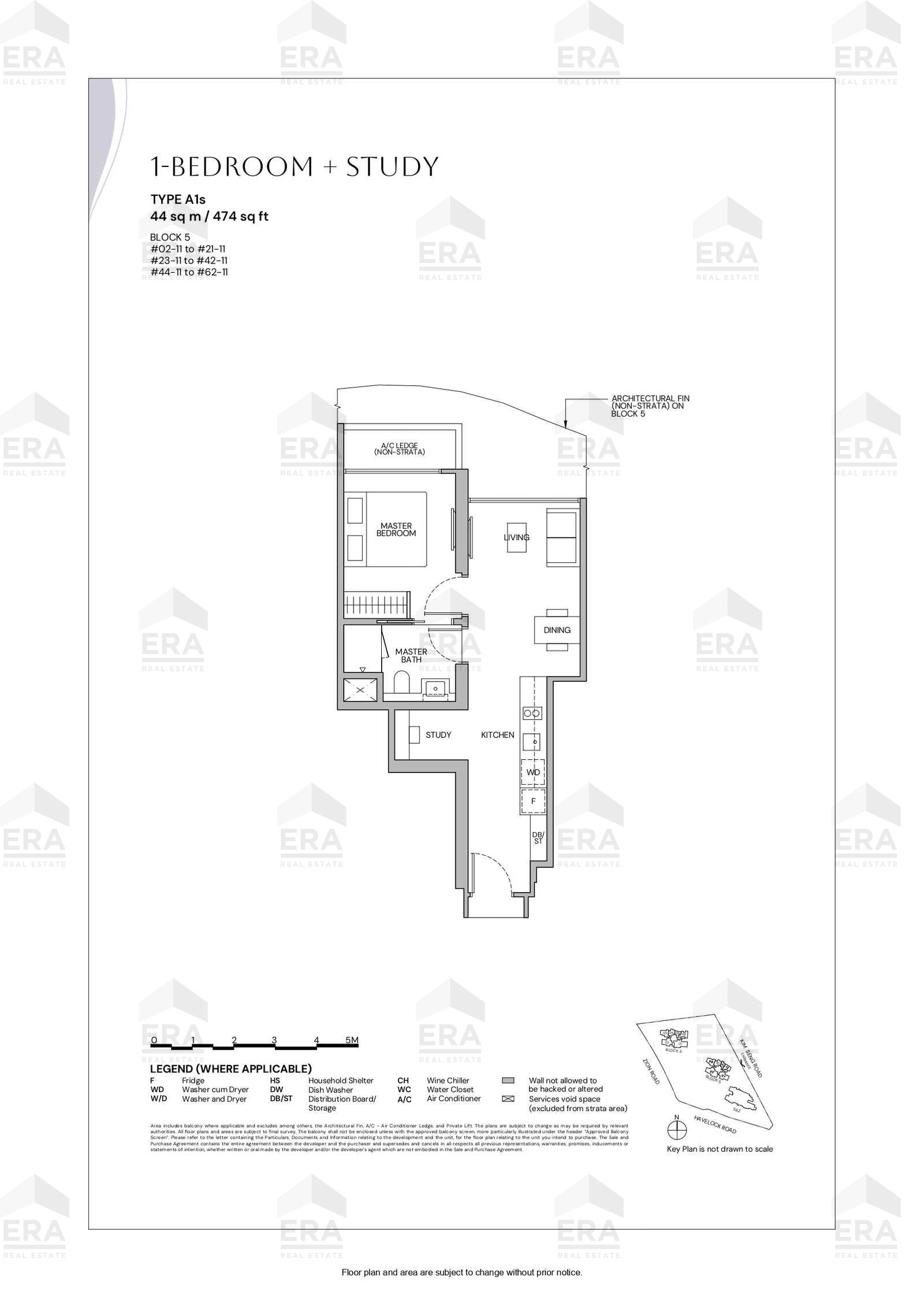A1s · 474 sqft floor plan