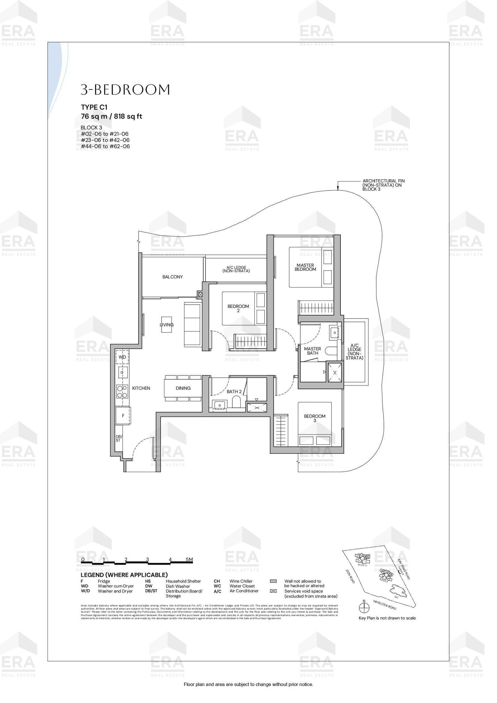 C1 · 818 sqft floor plan