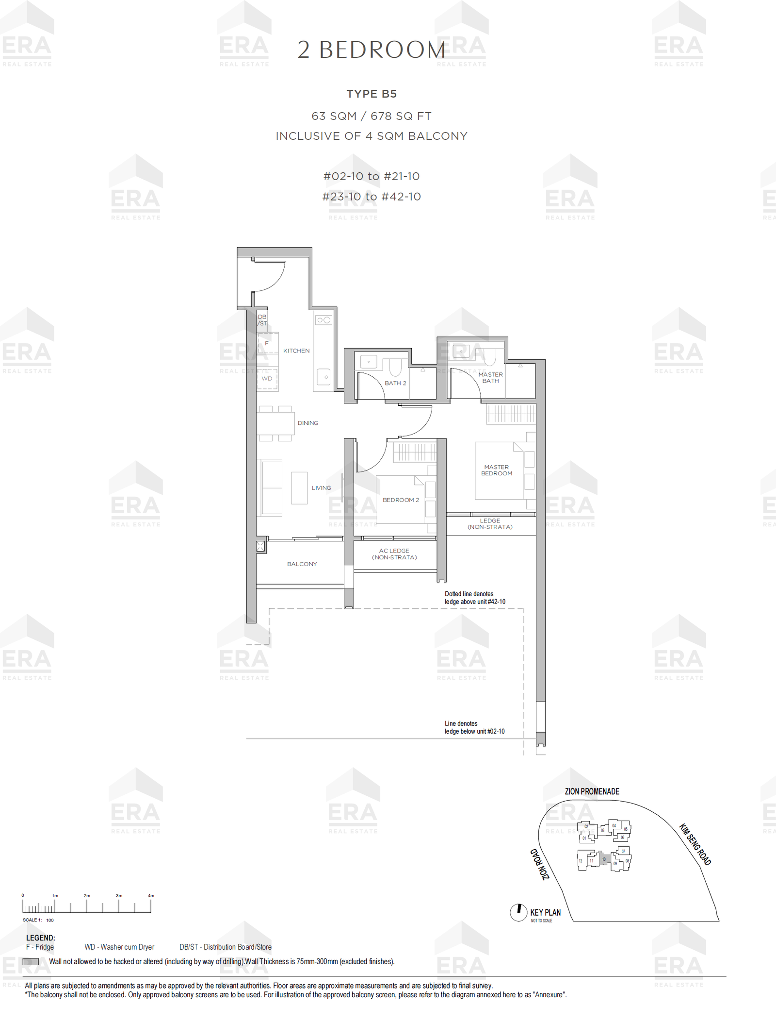 B5 · 678 sqft floor plan