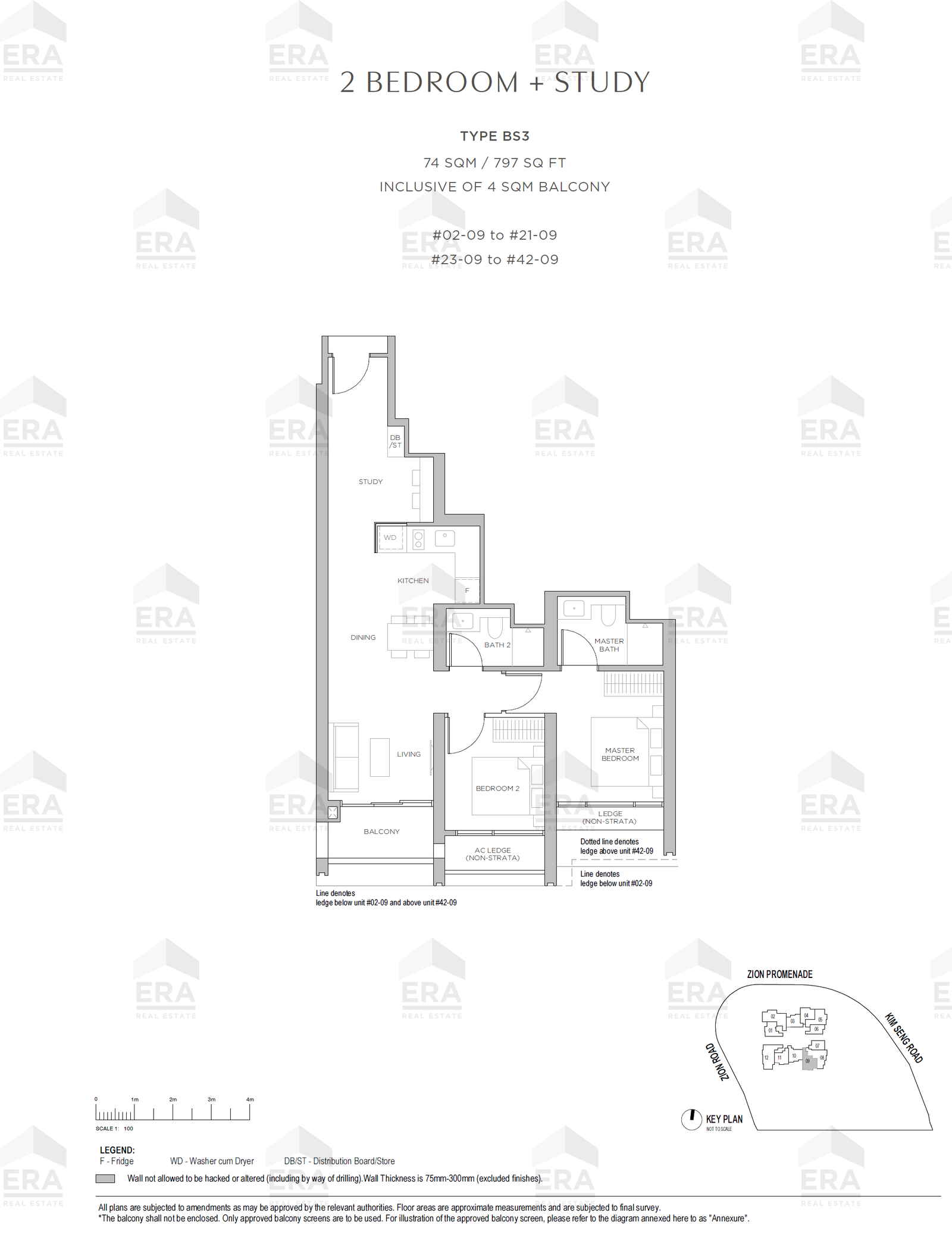 BS3 · 797 sqft floor plan