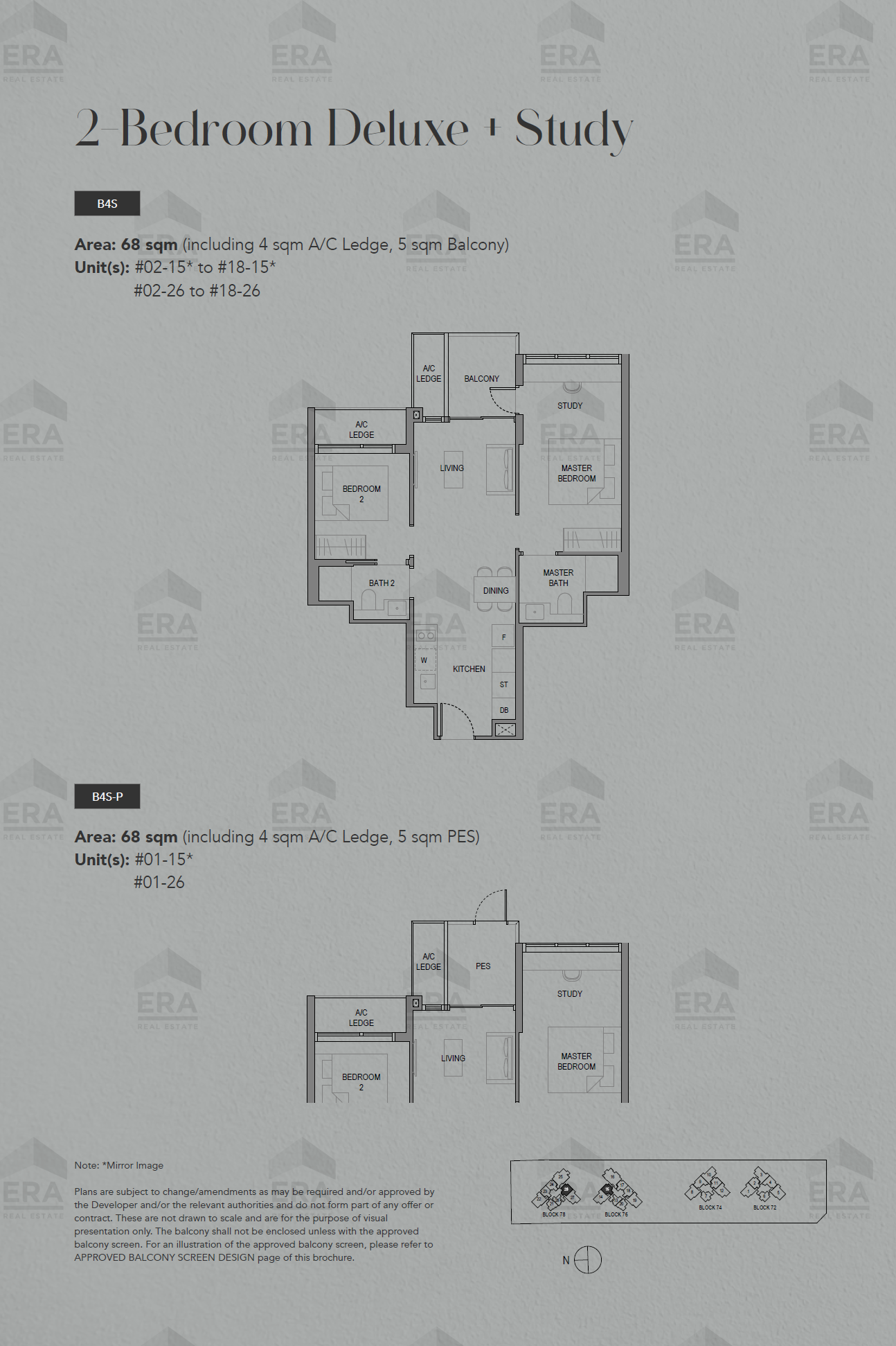 B4S-P · 732 sqft floor plan