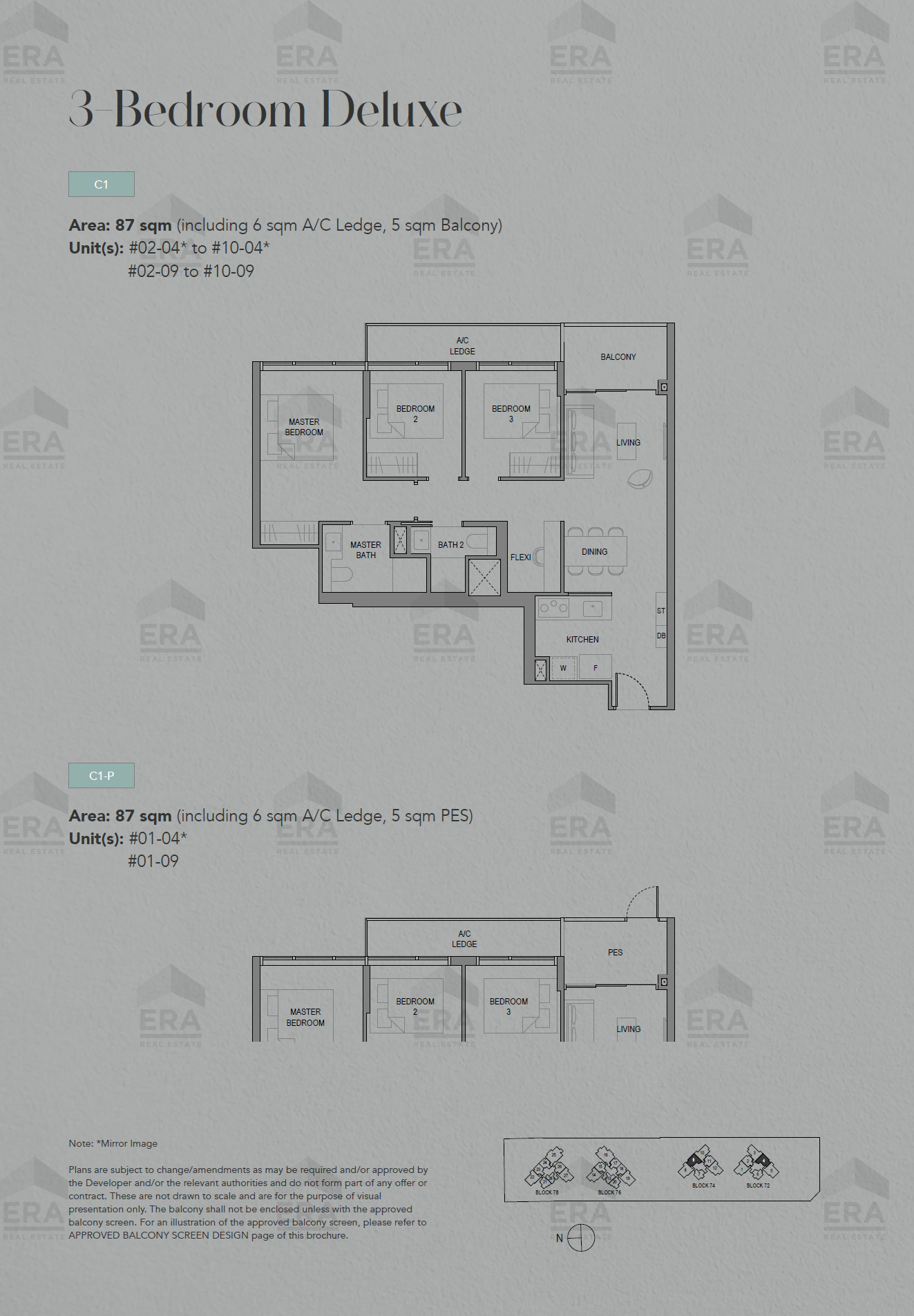C1 · 936 sqft floor plan