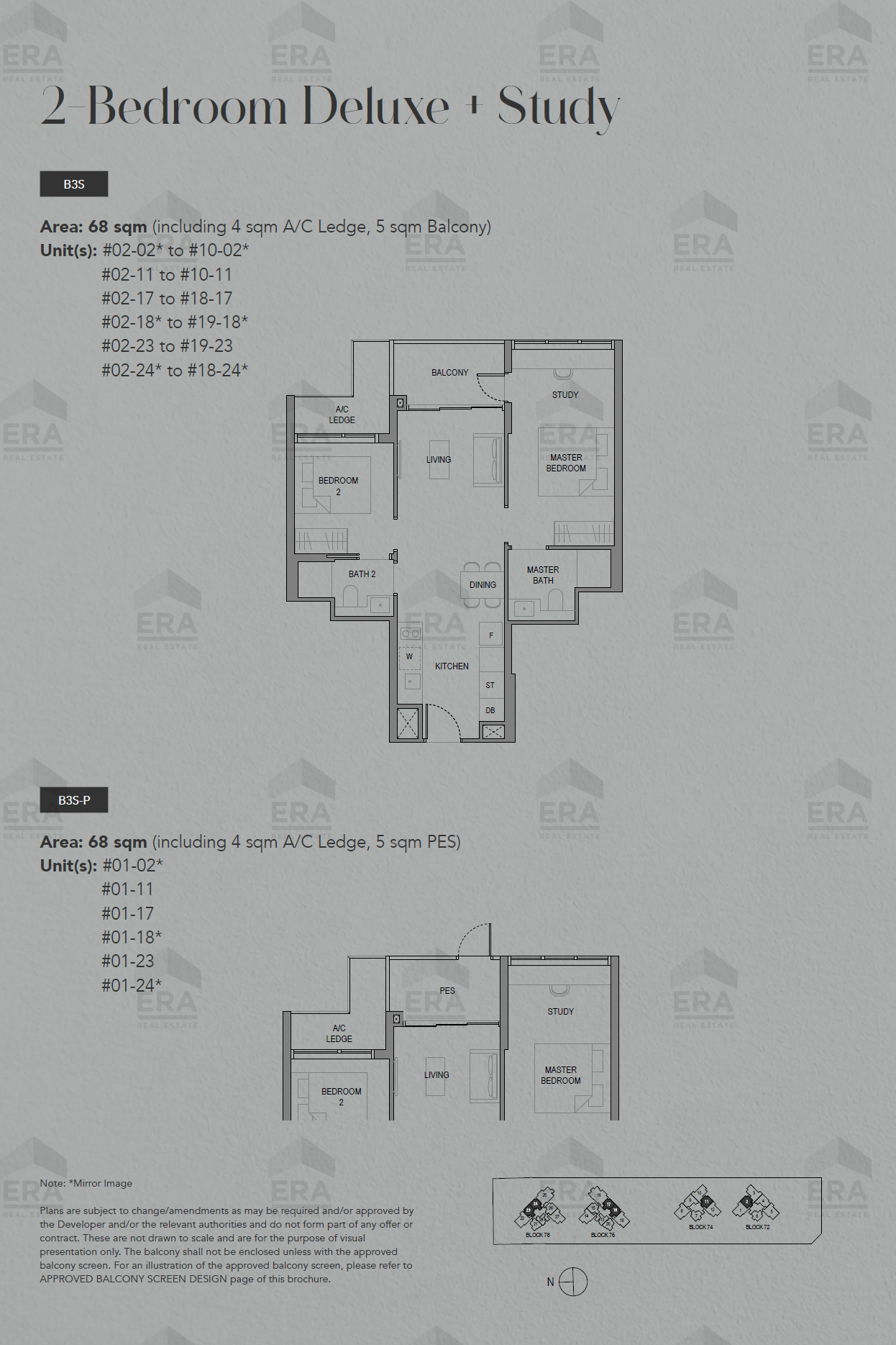 B3S-P · 732 sqft floor plan
