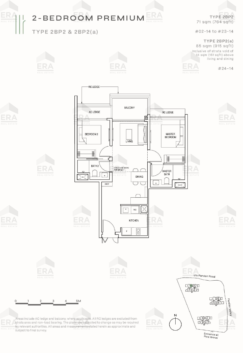 2BP2(a) · 915 sqft floor plan