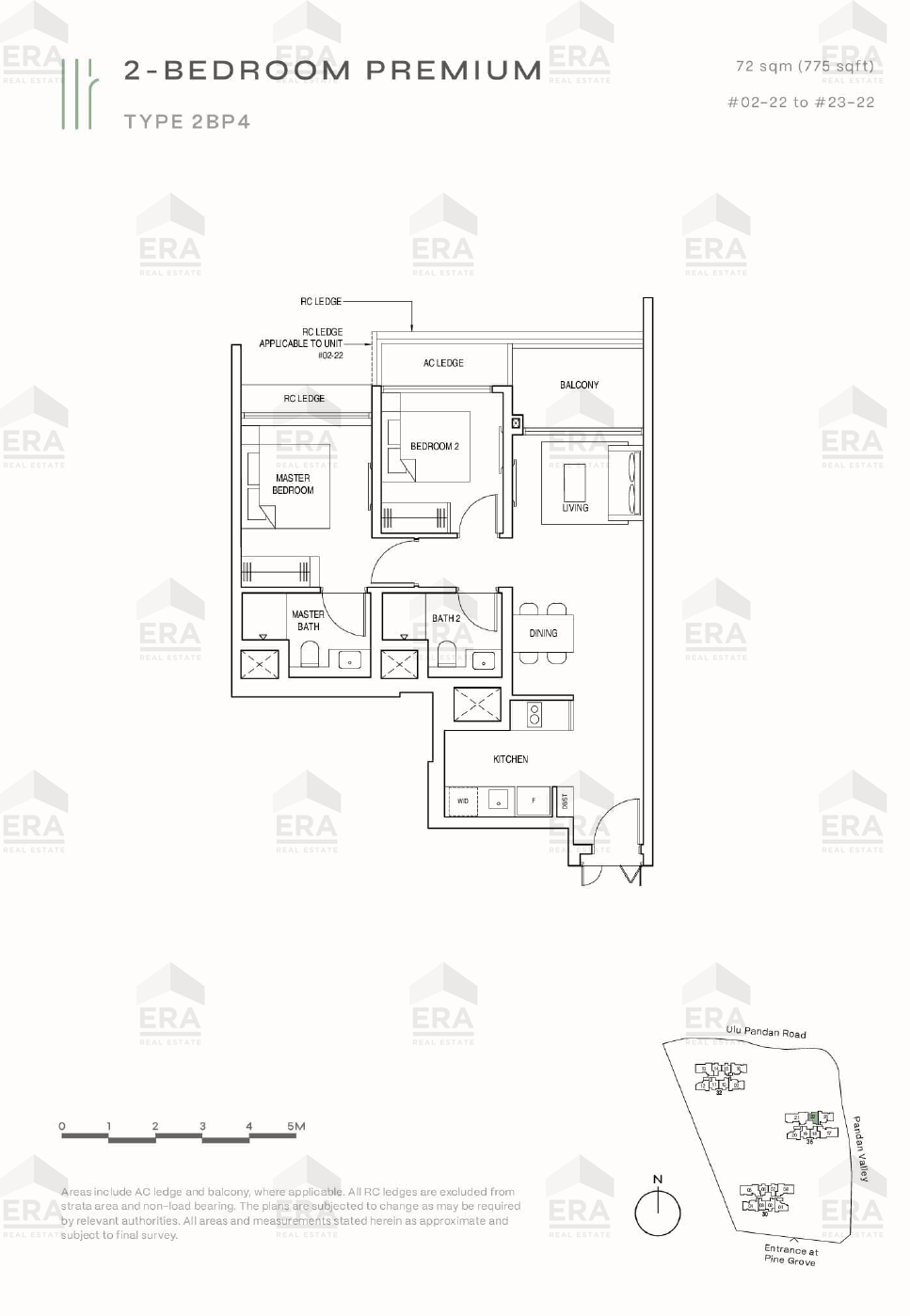 2BP4 · 775 sqft floor plan