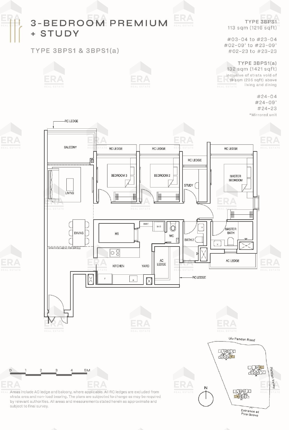 3BPS1 · 1,216 sqft floor plan