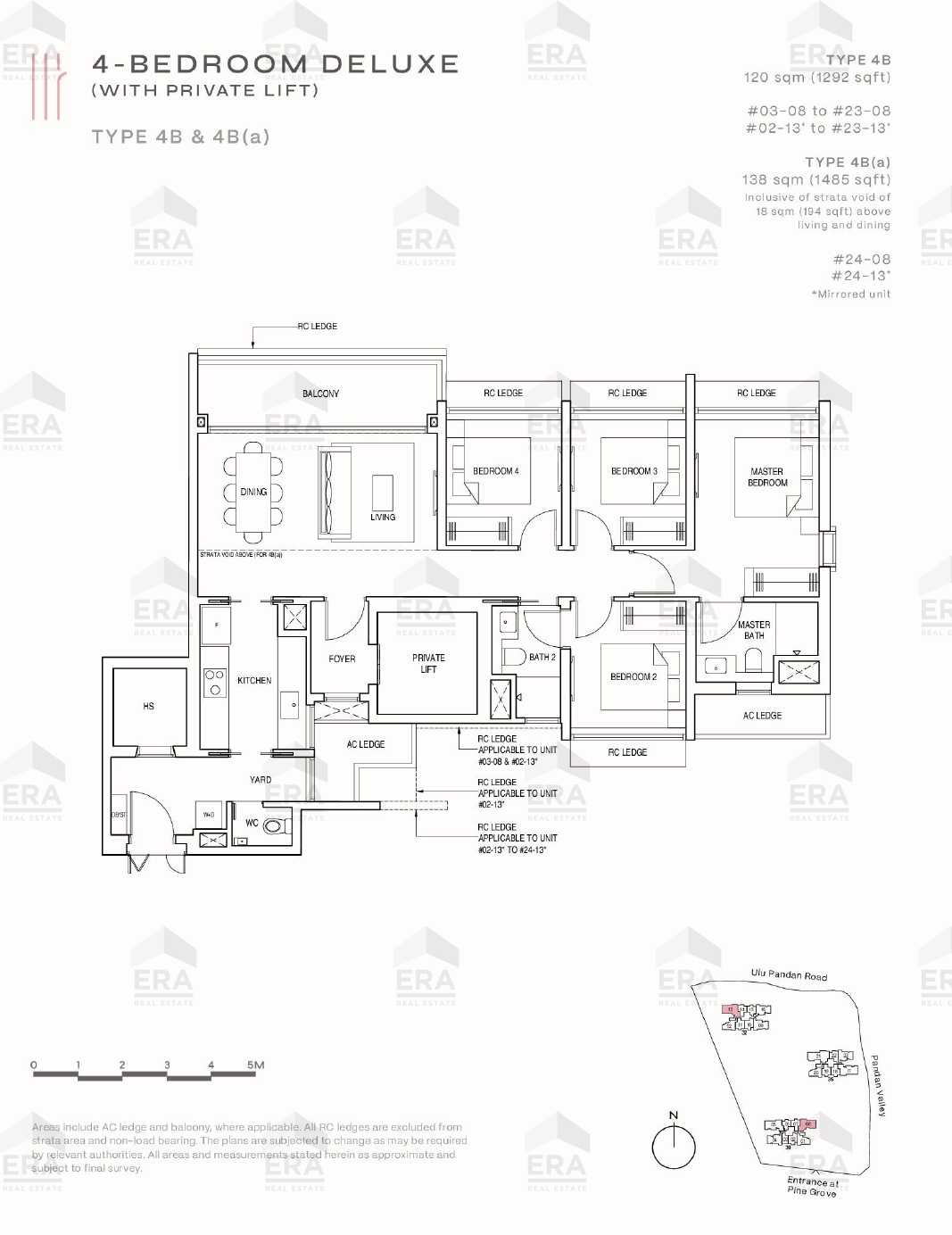 4B · 1,292 sqft floor plan