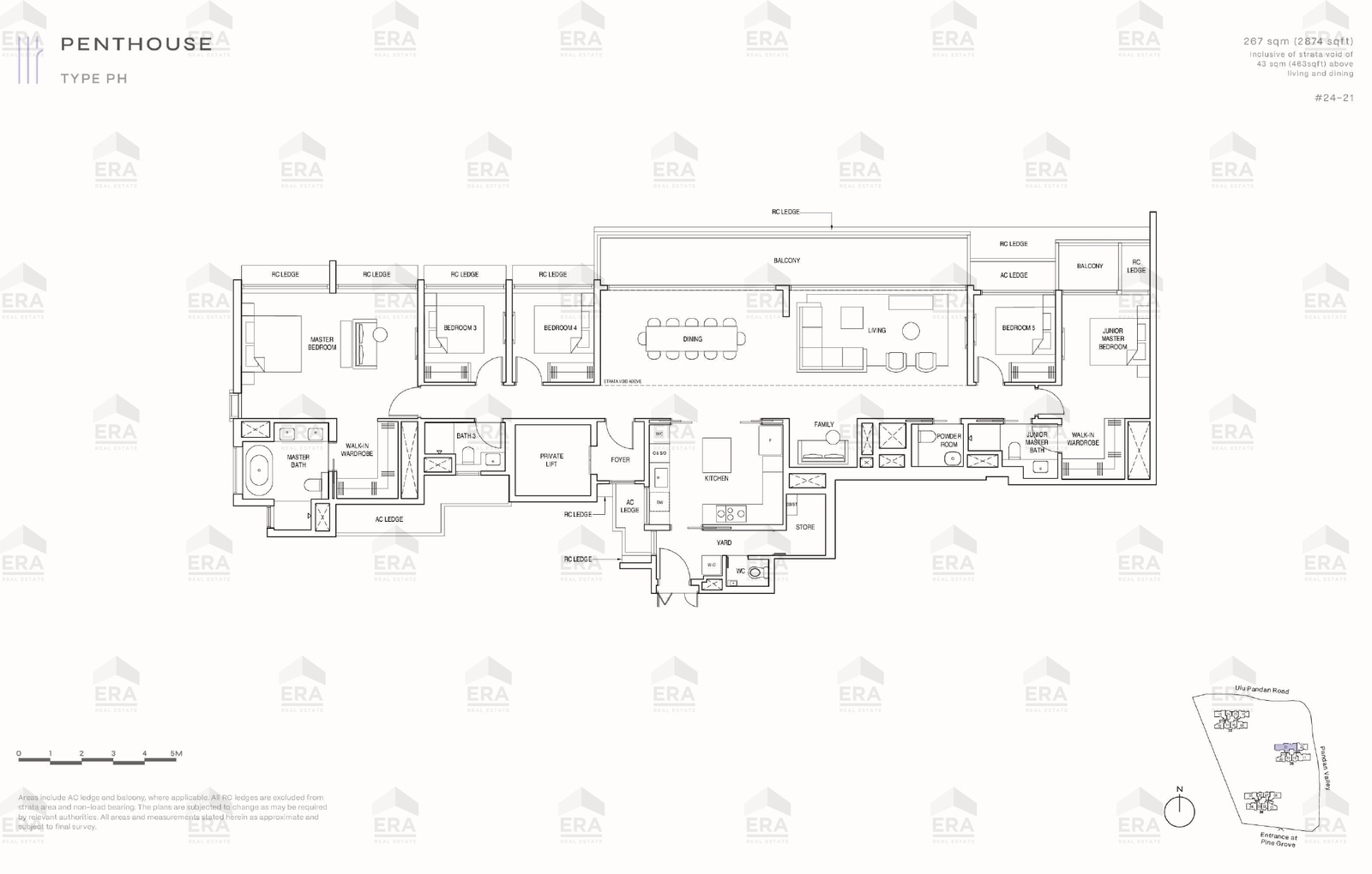 PH · 2,874 sqft floor plan