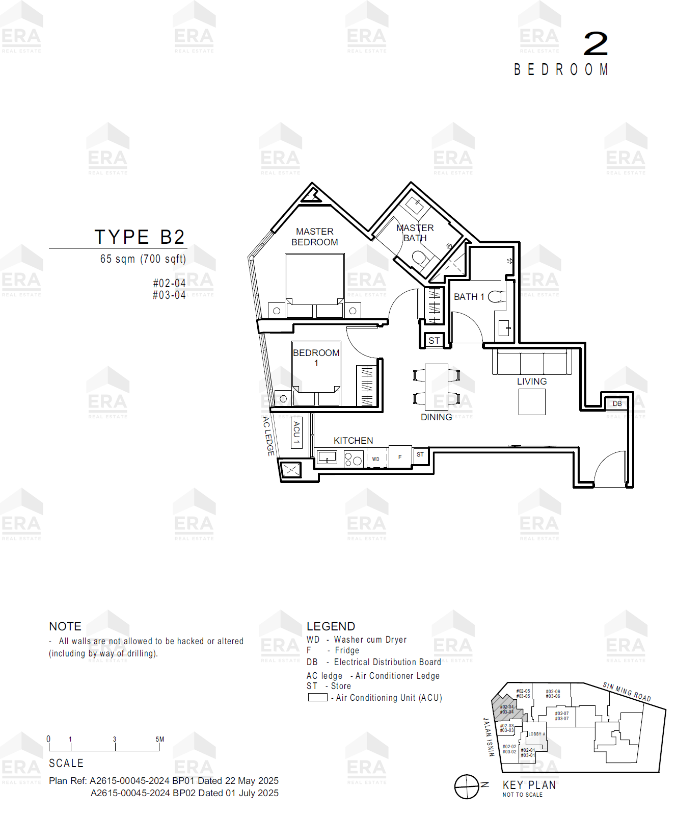 B2 · 700 sqft floor plan