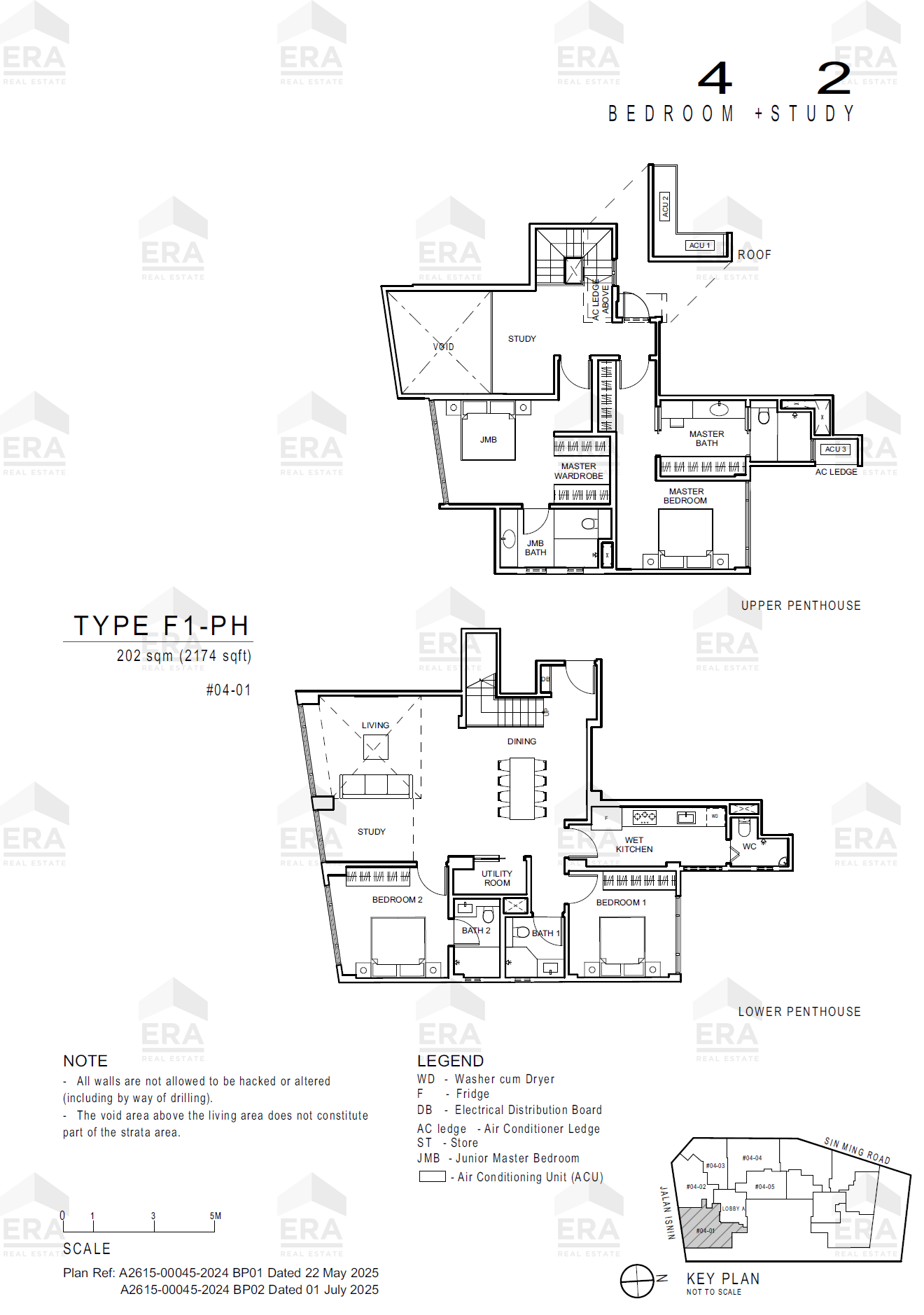 F1-PH · 2,174 sqft floor plan