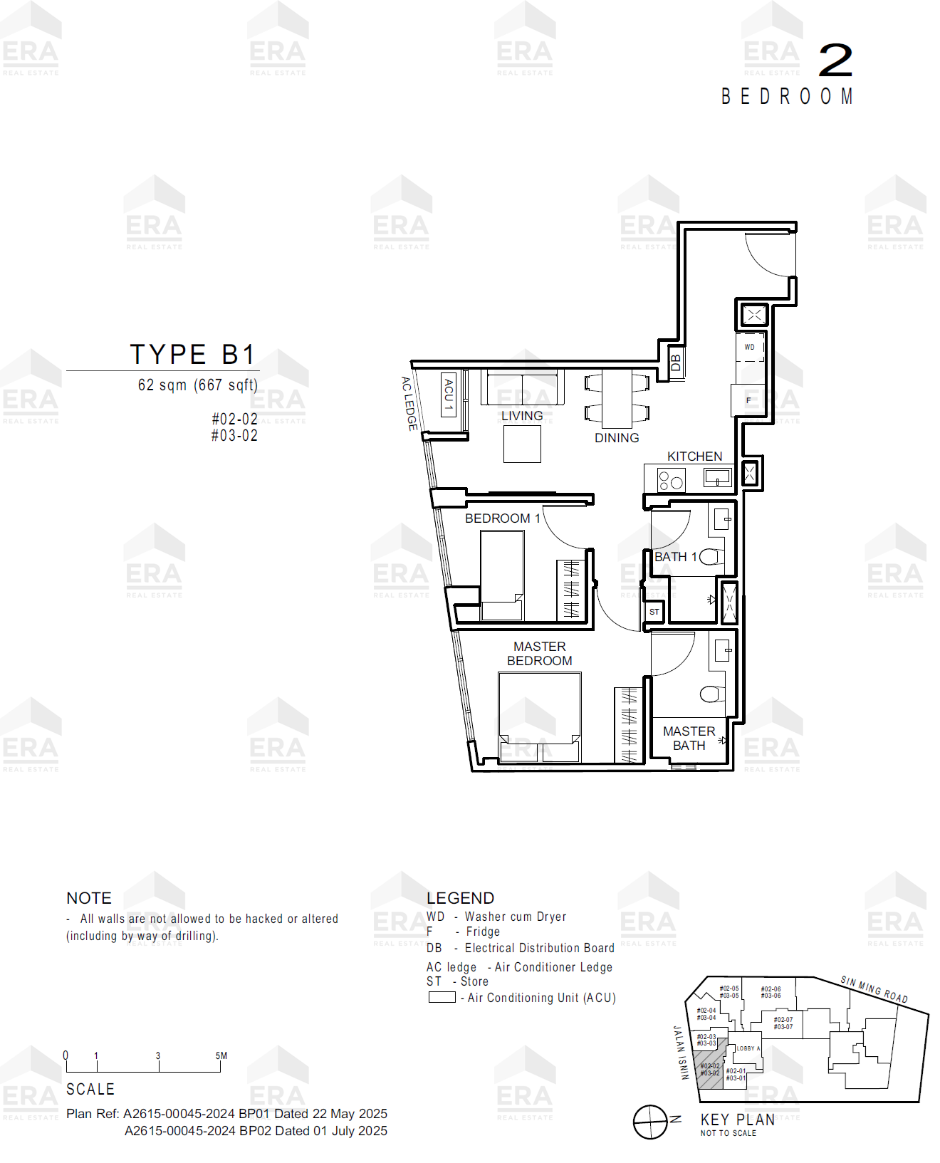 B1 · 667 sqft floor plan
