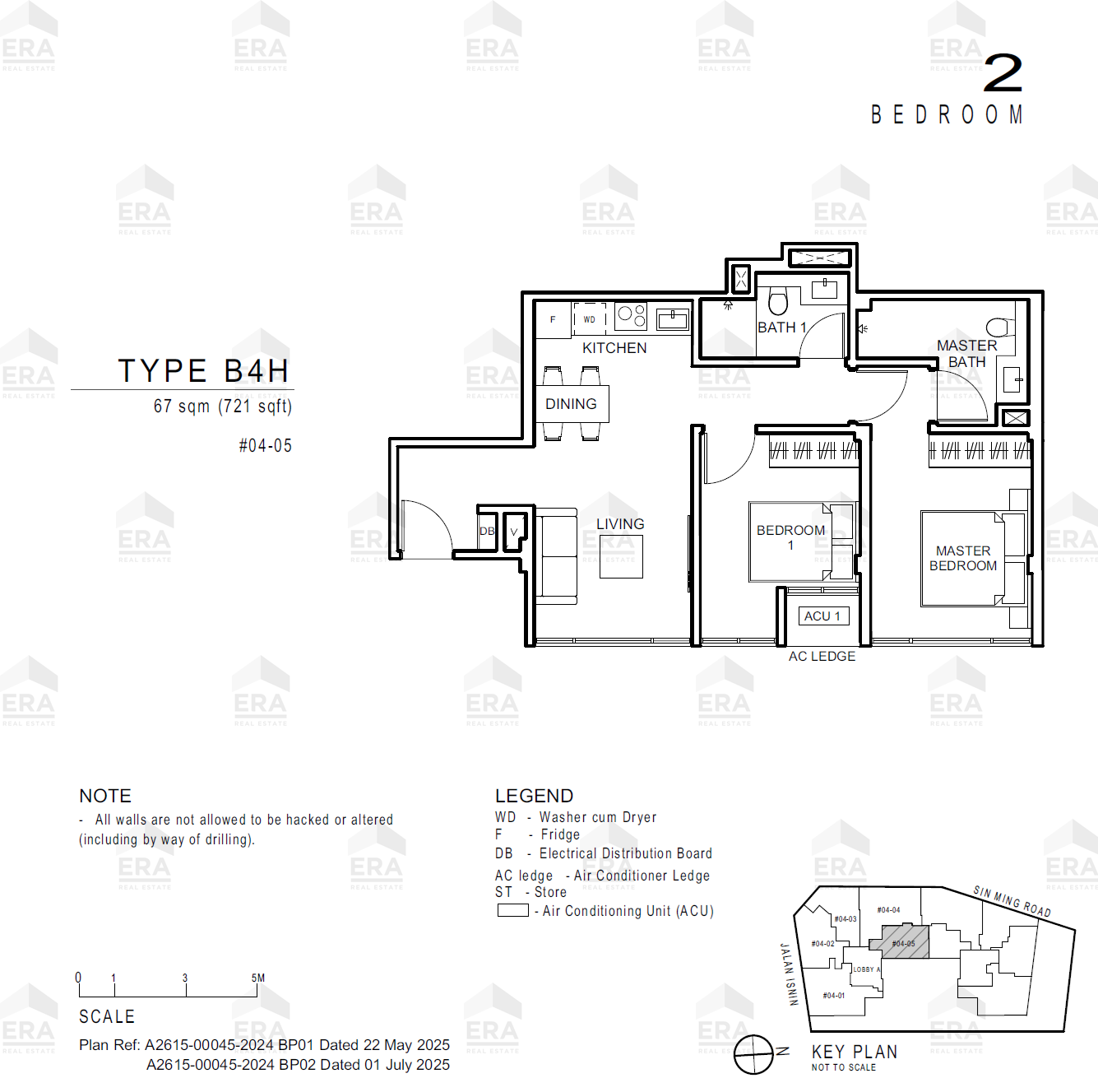 B4H · 721 sqft floor plan