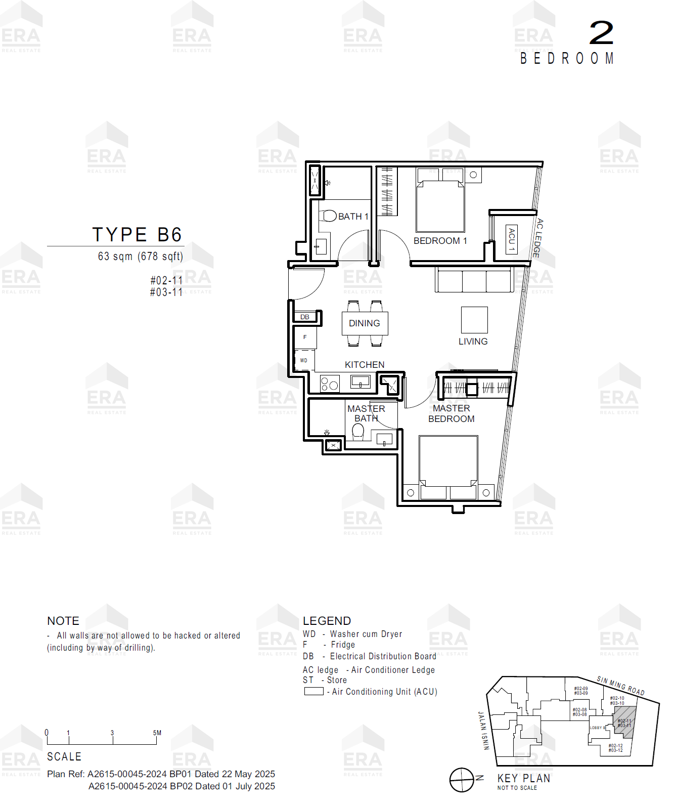 B6 · 678 sqft floor plan