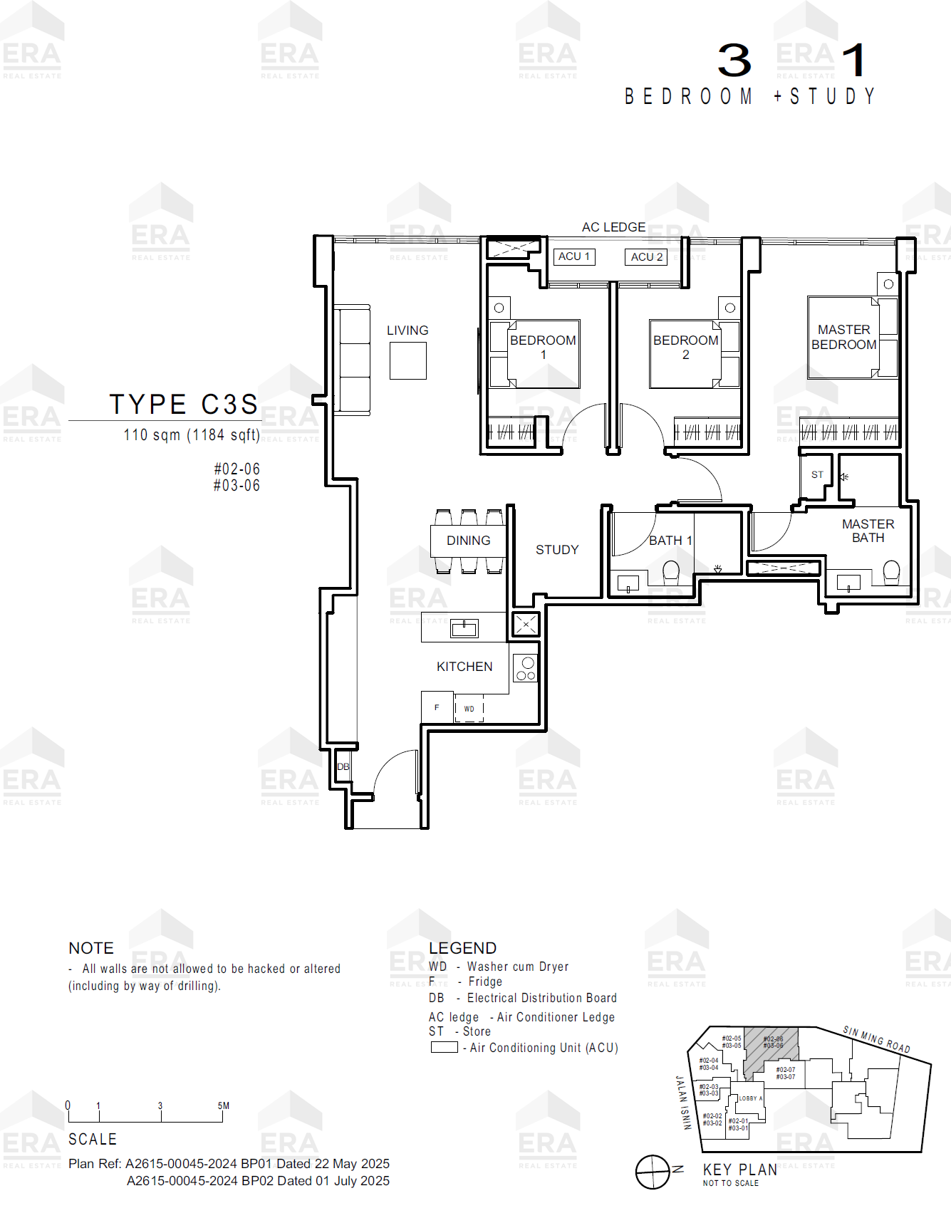 C3S · 1,184 sqft floor plan