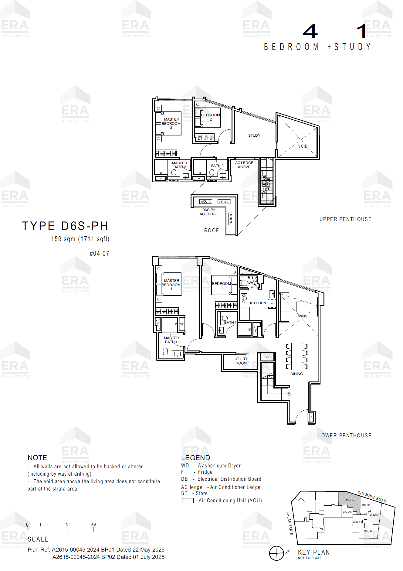 D6S-PH · 1,711 sqft floor plan