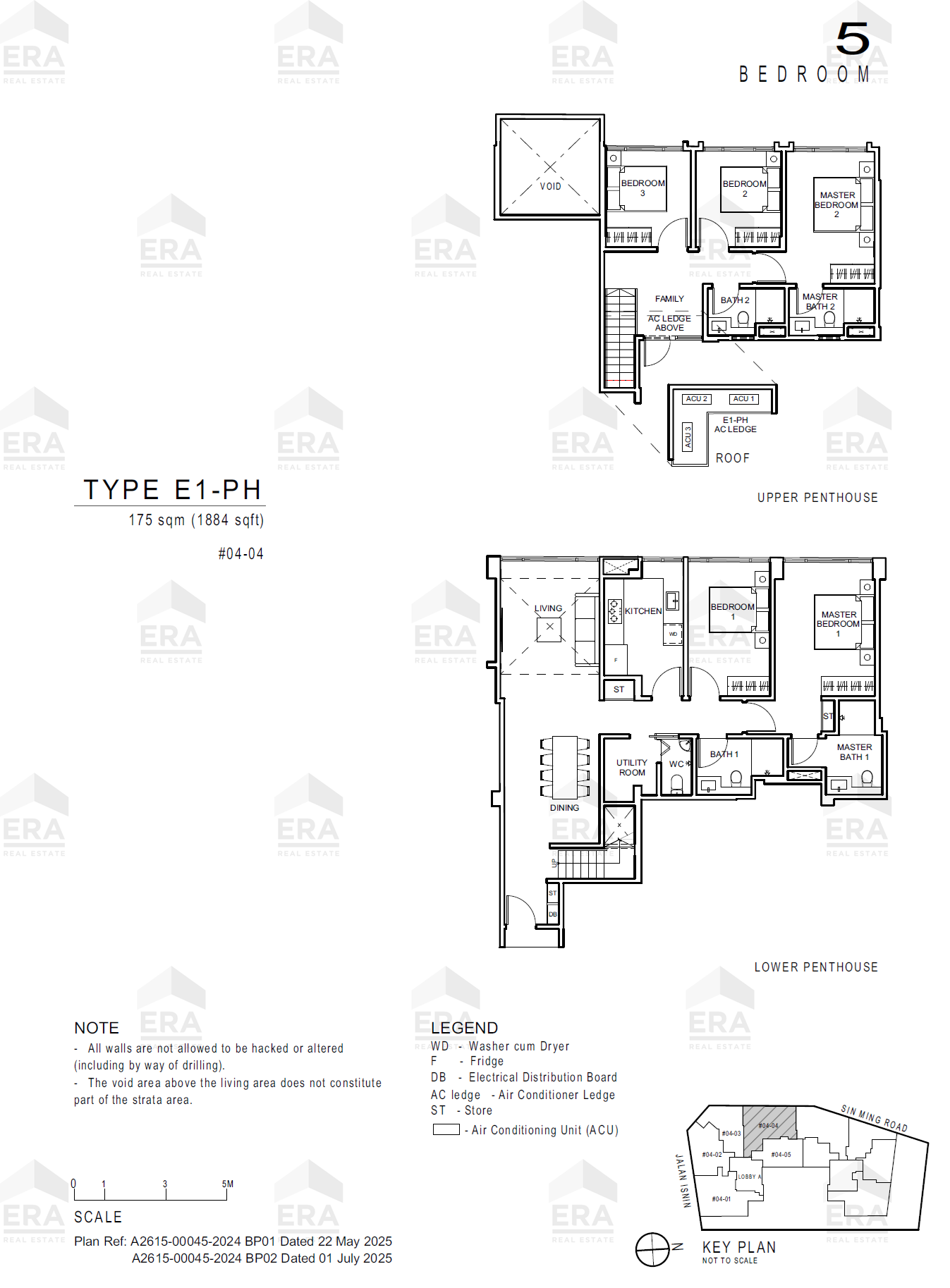 E1-PH · 1,884 sqft floor plan