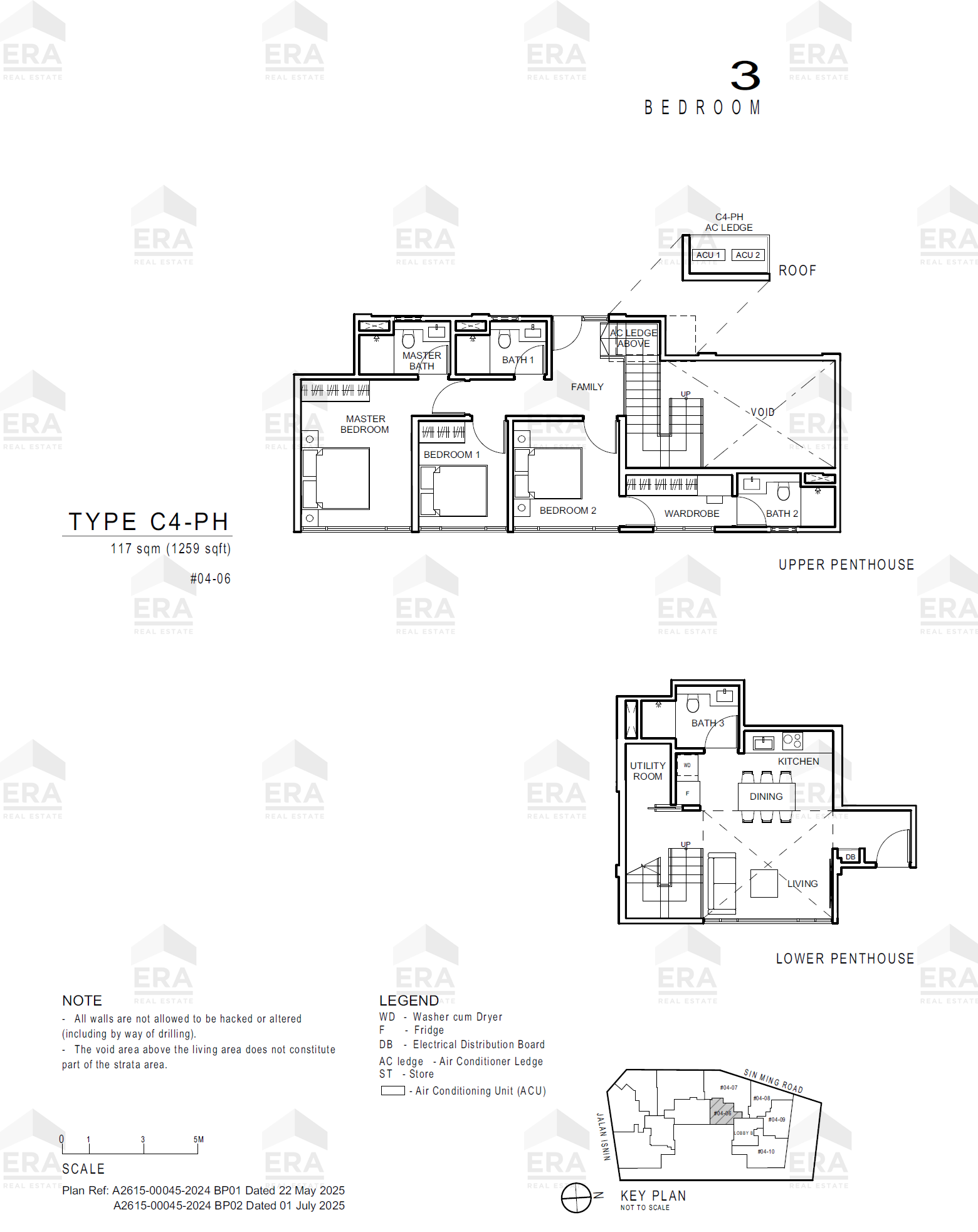 C4-PH · 1,259 sqft floor plan