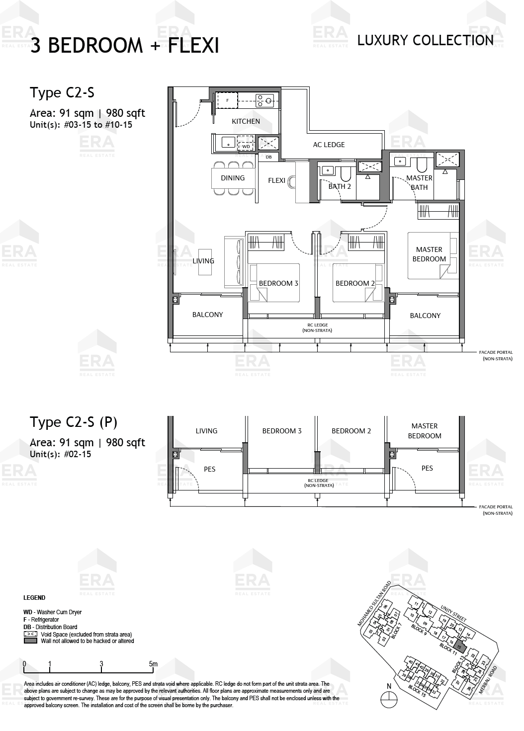 C2-S(P) · 980 sqft floor plan